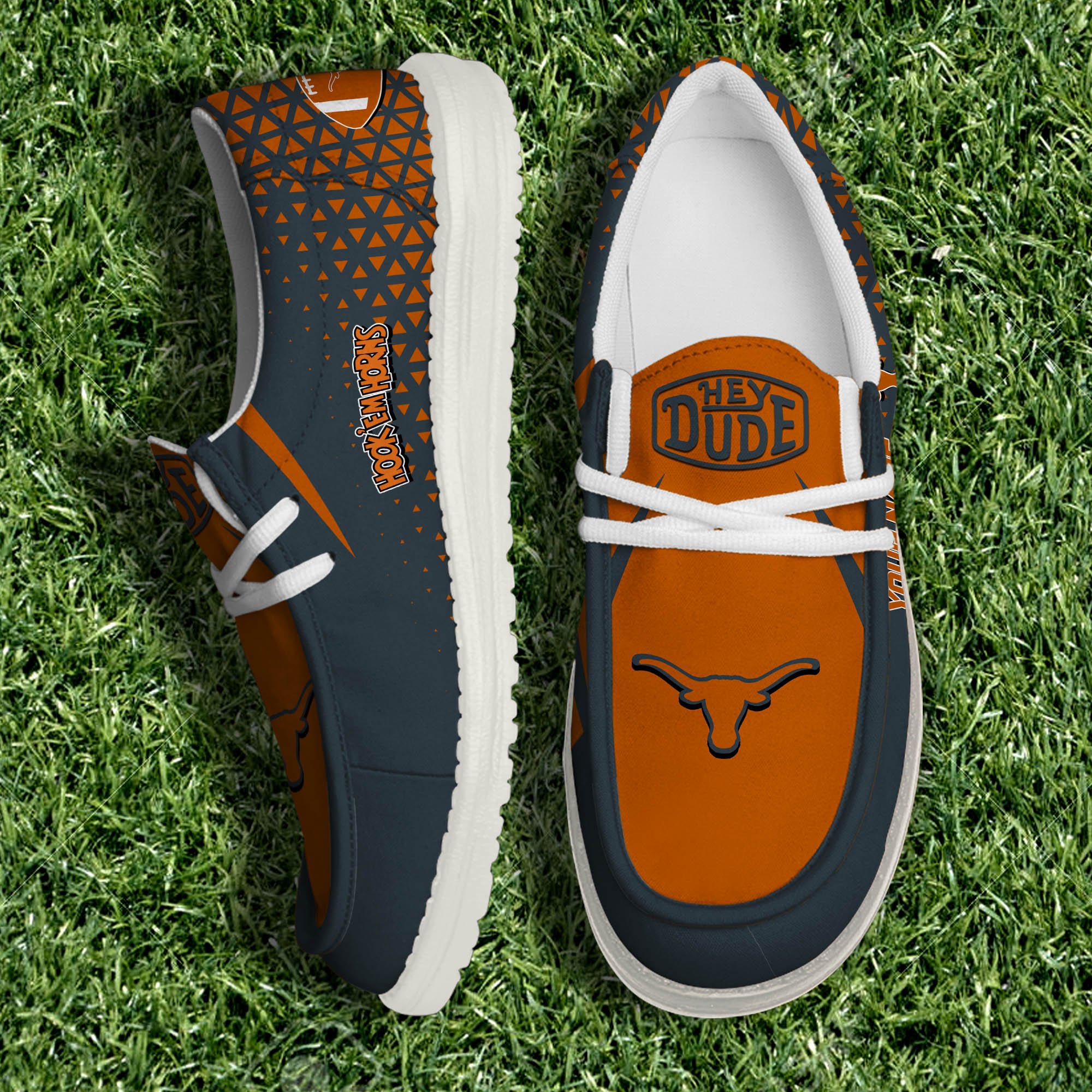 Texas Longhorns White Canvas Loafer Shoes 2024 Version Personalized Your Name, Sport Shoes For Fan, Sport Gifts ETHY-61033