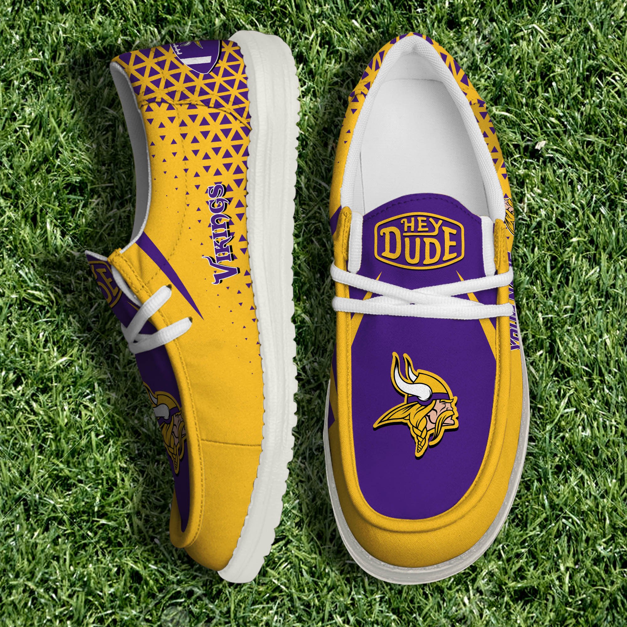 Minnesota Vikings White Canvas Loafer Shoes 2024 Version Personalized Your Name, Sport Shoes For Fan, Sport Gifts ETHY-61033