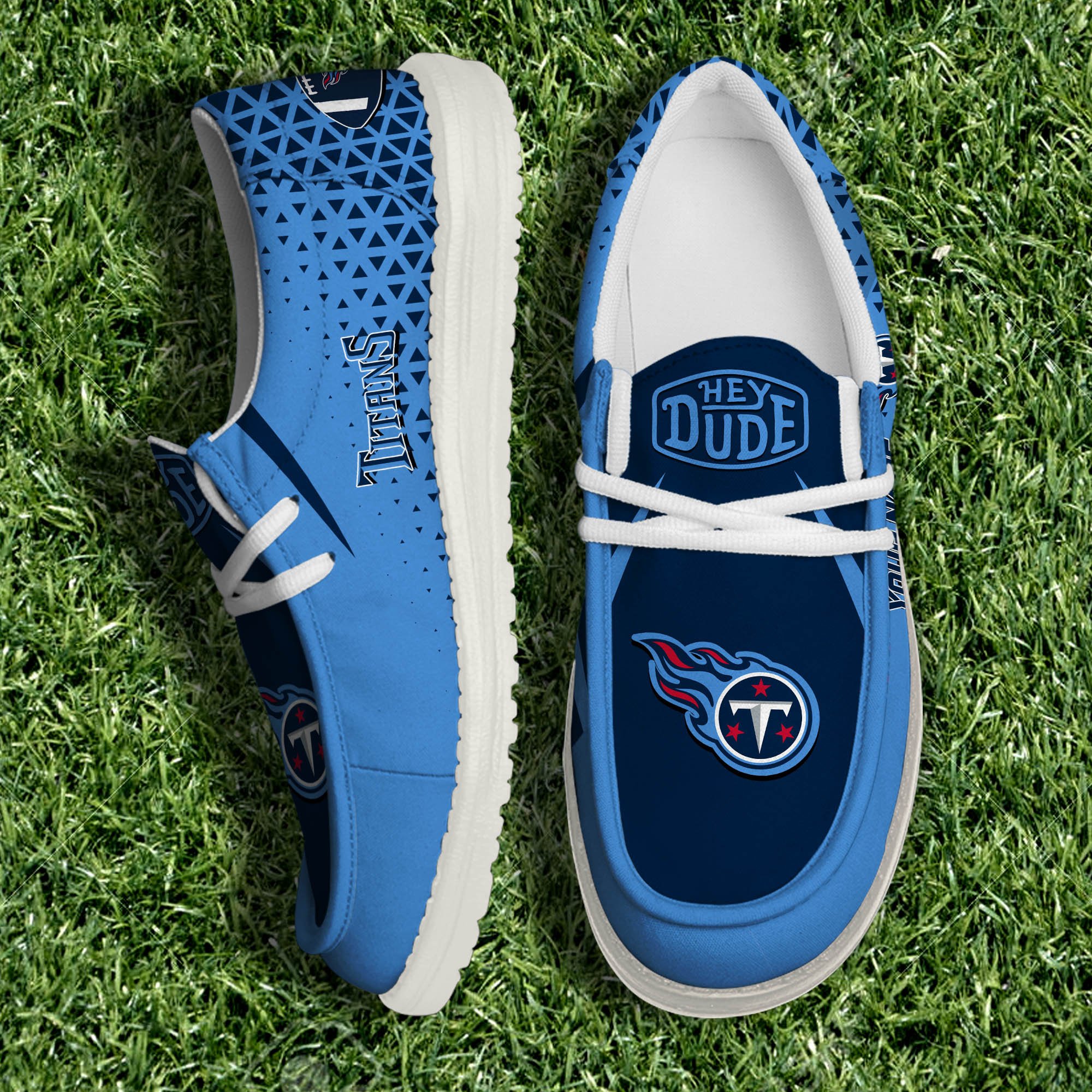 Tennessee Titans White Canvas Loafer Shoes 2024 Version Personalized Your Name, Sport Shoes For Fan, Sport Gifts ETHY-61033