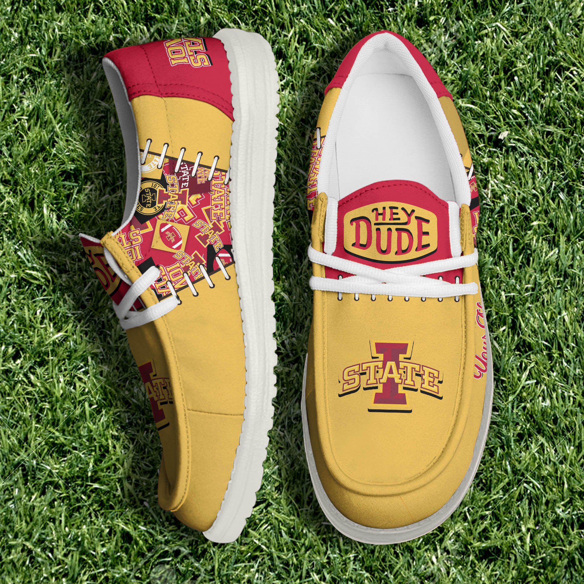 Iowa State Cyclones White Canvas Loafer Shoes 2024 Version Personalized Your Name, Shoes For Sport Lovers, Sport Gifts ETHY-61057