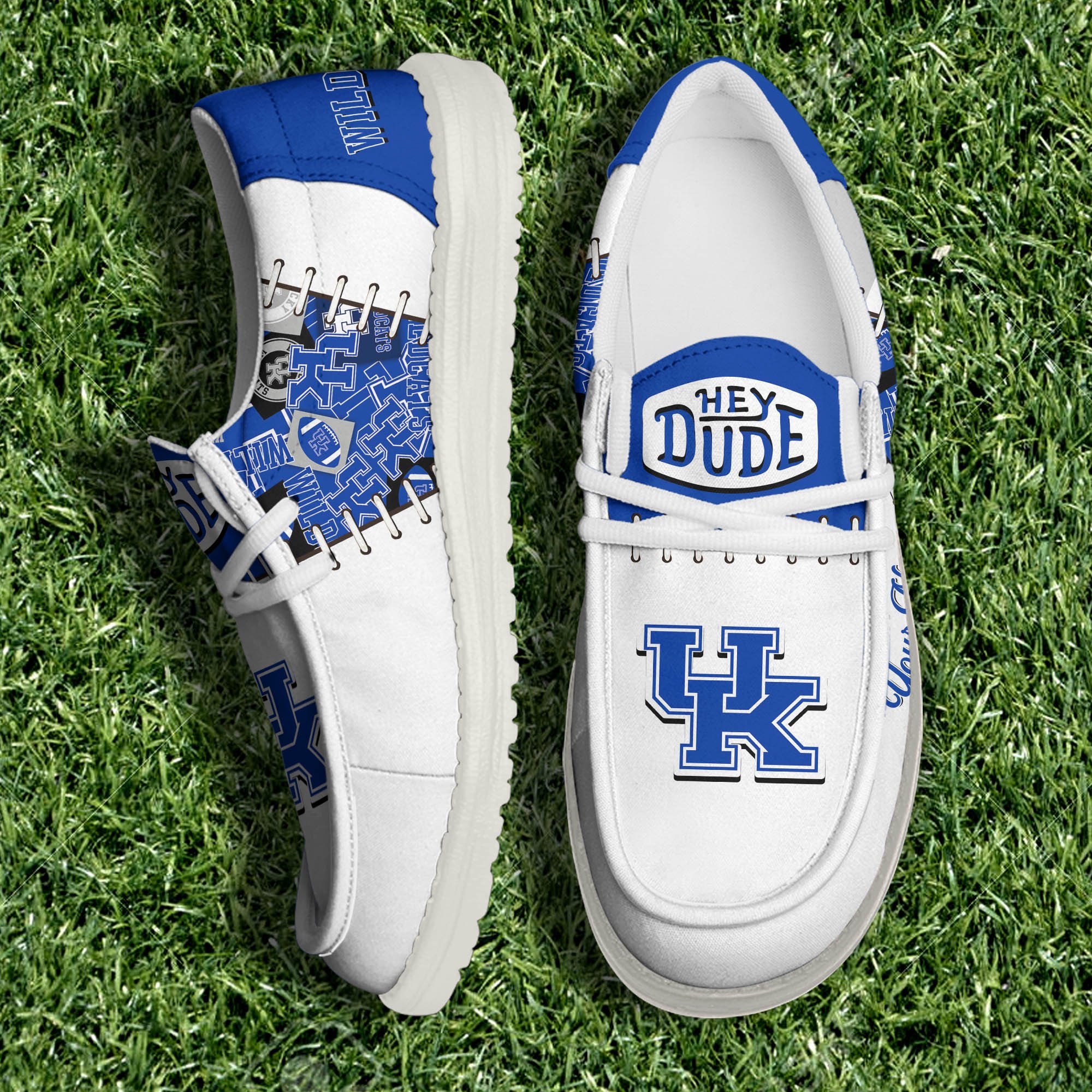 Kentucky Wildcats White Canvas Loafer Shoes 2024 Version Personalized Your Name, Shoes For Sport Lovers, Sport Gifts ETHY-61057