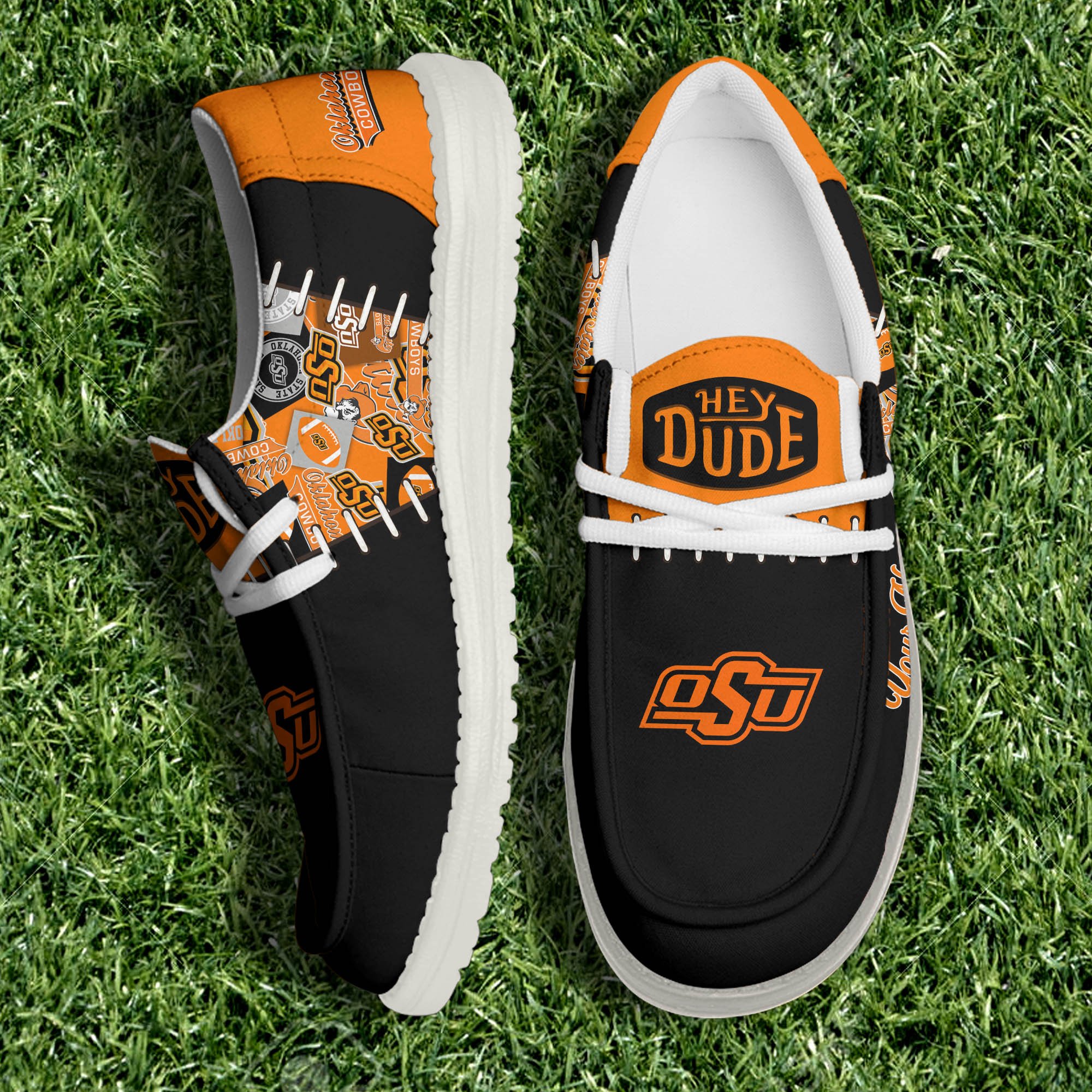 Oklahoma State Cowboys White Canvas Loafer Shoes 2024 Version Personalized Your Name, Shoes For Sport Lovers, Sport Gifts ETHY-61057