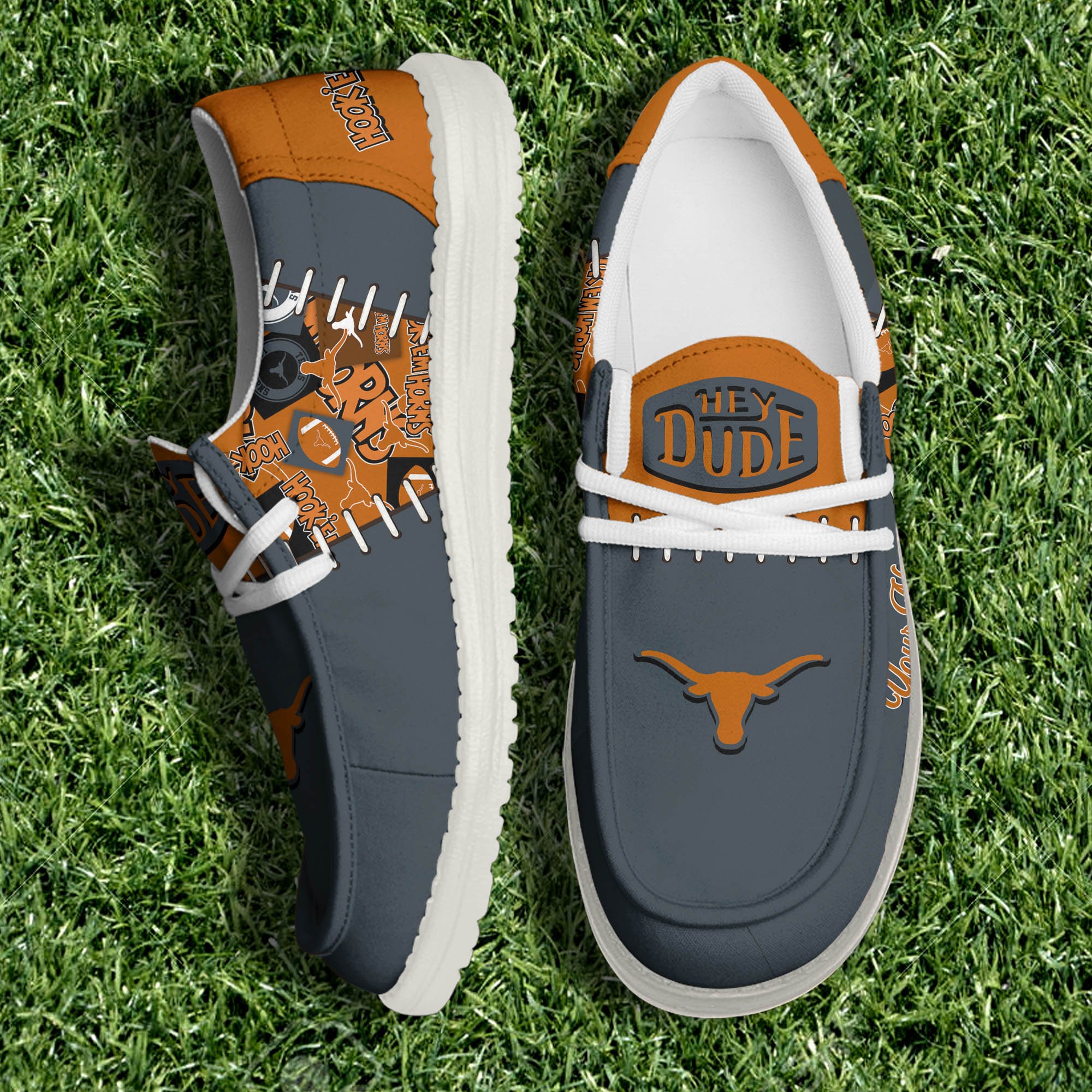 Texas Longhorns White Canvas Loafer Shoes 2024 Version Personalized Your Name, Shoes For Sport Lovers, Sport Gifts ETHY-61057