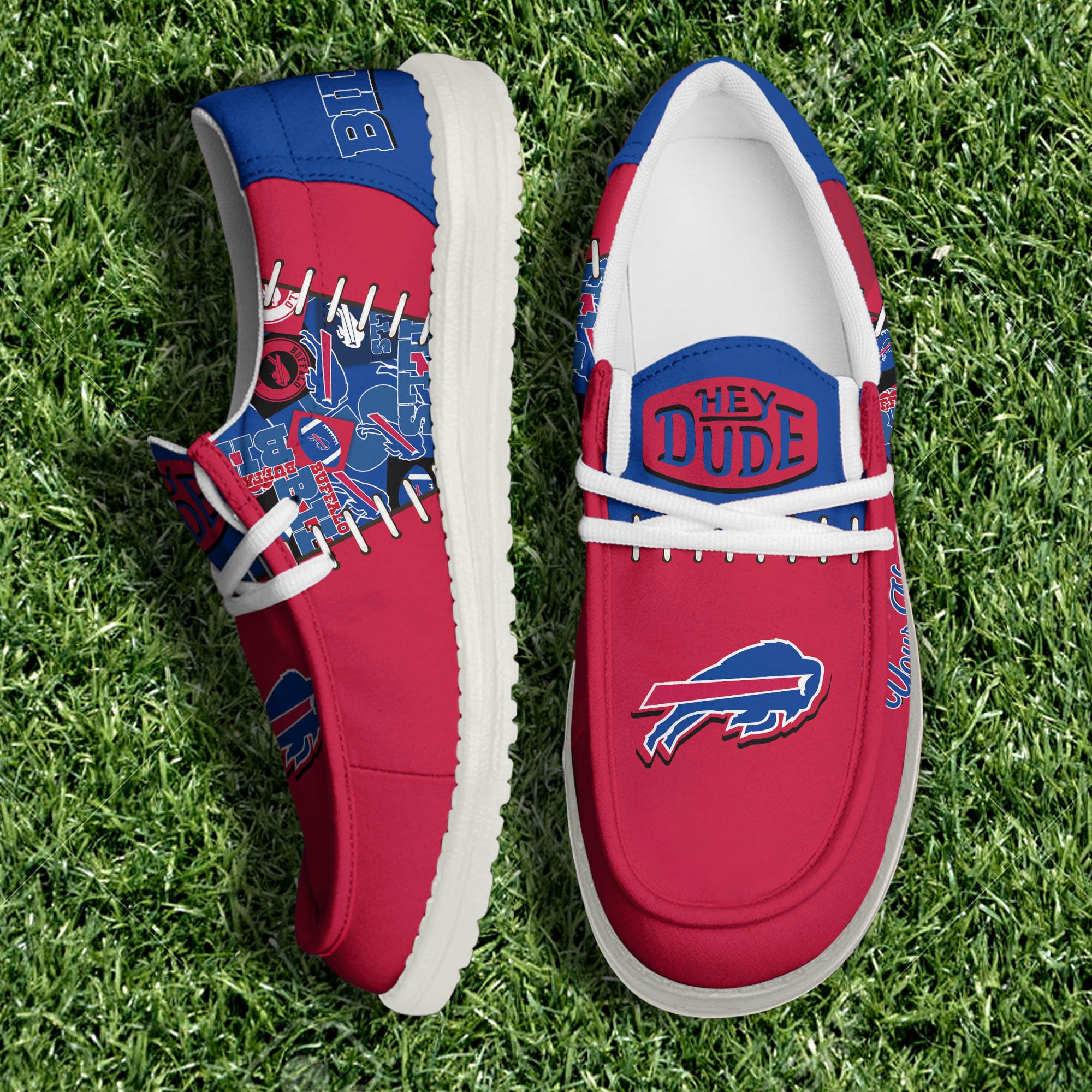 Buffalo Bills White Canvas Loafer Shoes 2024 Version Personalized Your Name, Shoes For Sport Lovers, Sport Gifts ETHY-61057