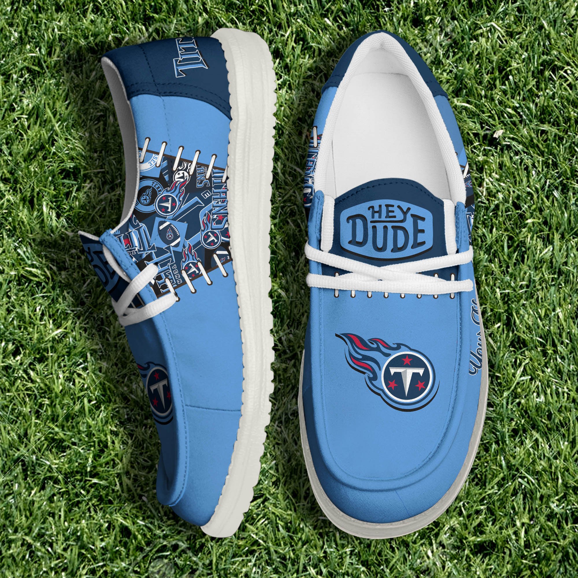 Tennessee Titans White Canvas Loafer Shoes 2024 Version Personalized Your Name, Shoes For Sport Lovers, Sport Gifts ETHY-61057