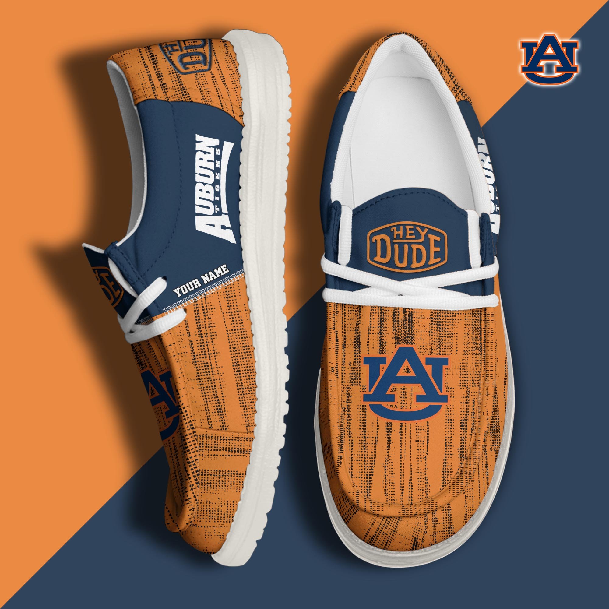 Auburn Tigers Hey Dude Shoes Personalized Your Name, Sport Hey Dudes For Football Fan, Sport Lovers Gifts 61079