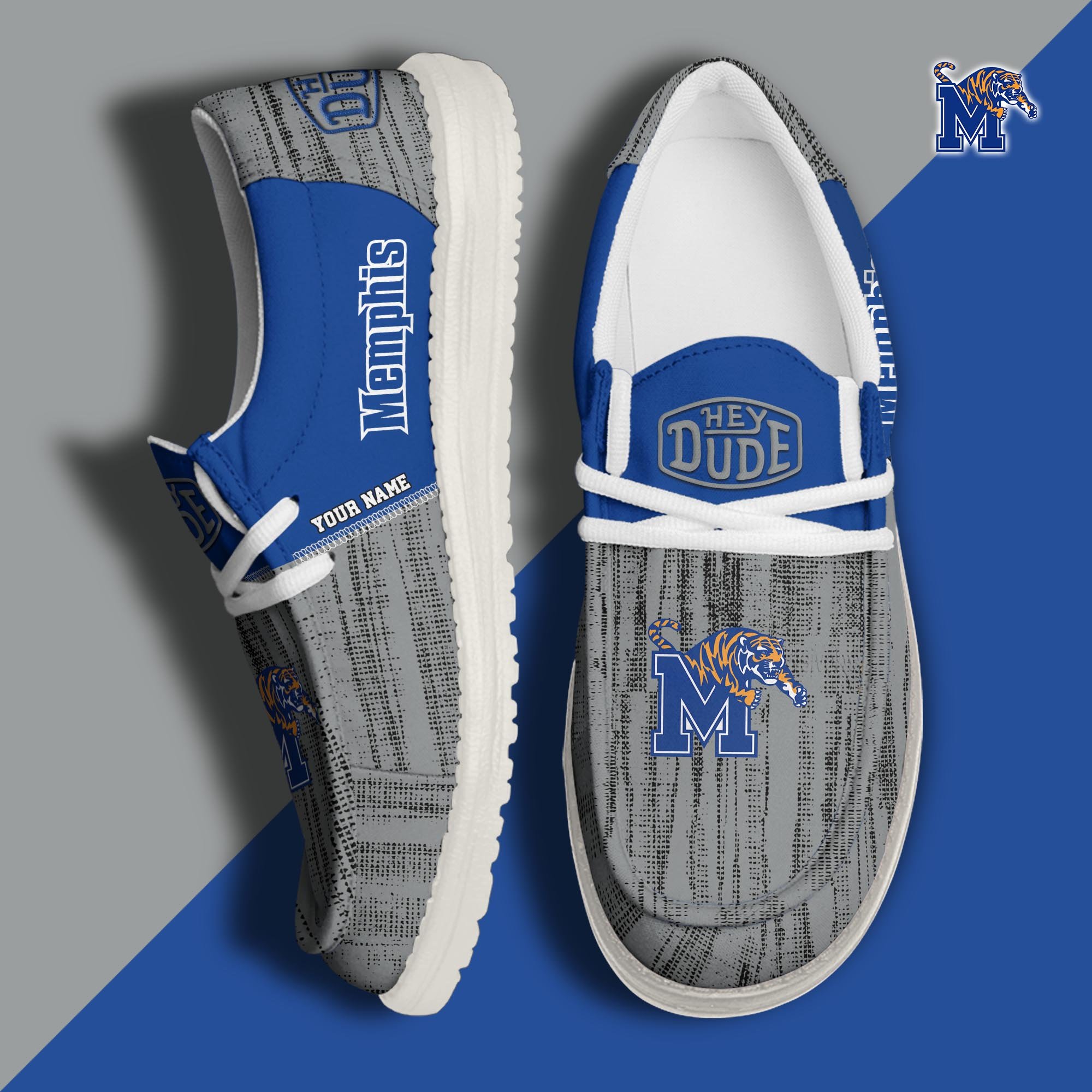 Memphis Tigers Hey Dude Shoes Personalized Your Name, Sport Hey Dudes For Football Fan, Sport Lovers Gifts 61079