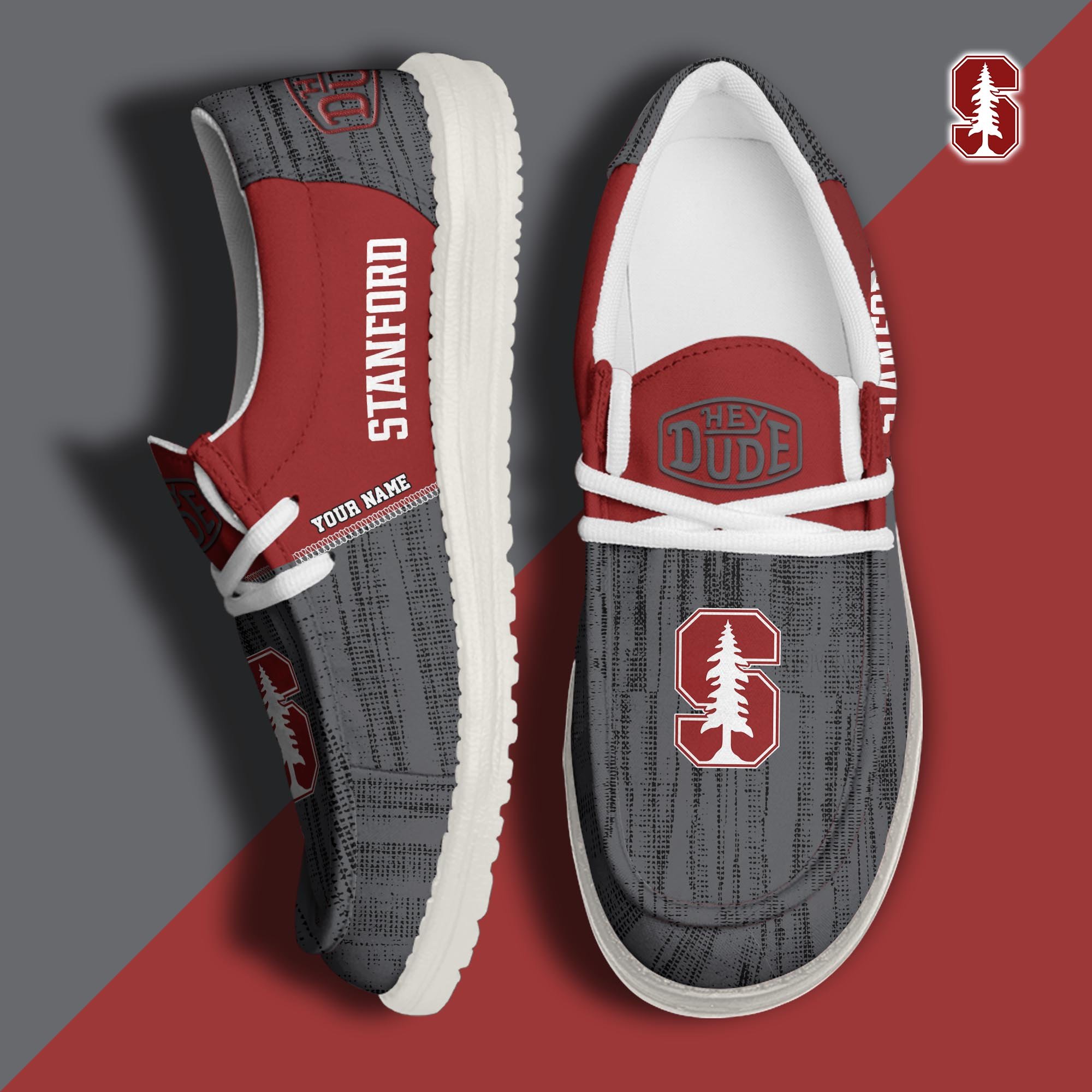 Stanford Cardinal Hey Dude Shoes Personalized Your Name, Sport Hey Dudes For Football Fan, Sport Lovers Gifts 61079