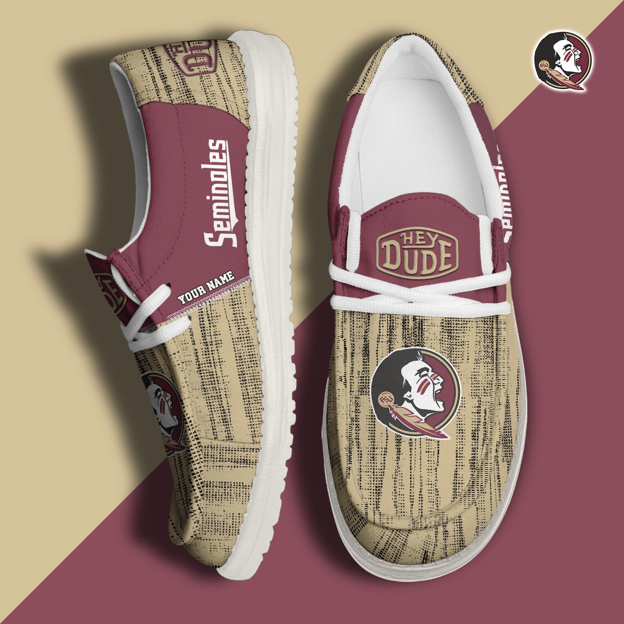 Florida State Seminoles Hey Dude Shoes Personalized Your Name, Sport Hey Dudes For Football Fan, Sport Lovers Gifts 61079