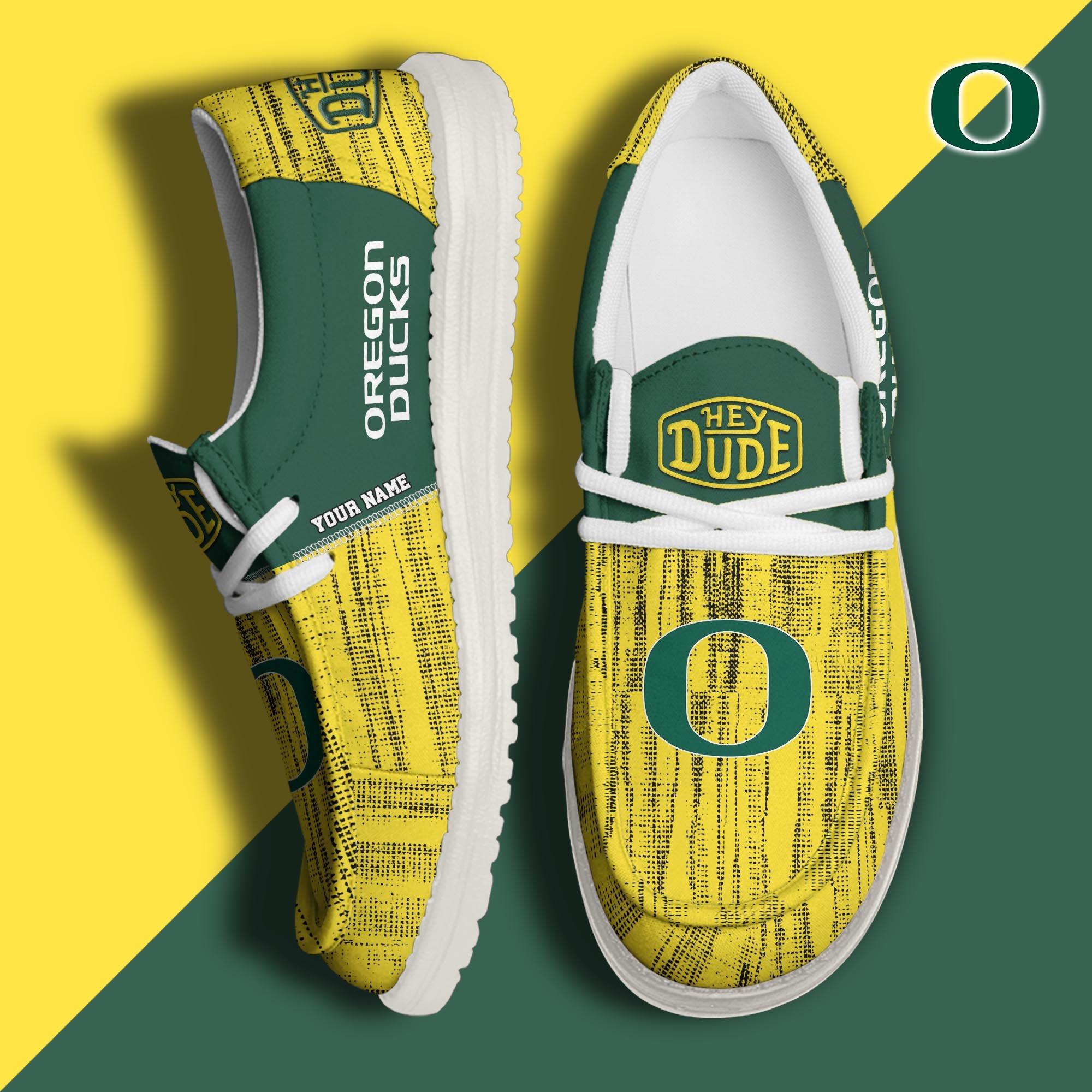 Oregon Ducks Hey Dude Shoes Personalized Your Name, Sport Hey Dudes For Football Fan, Sport Lovers Gifts 61079