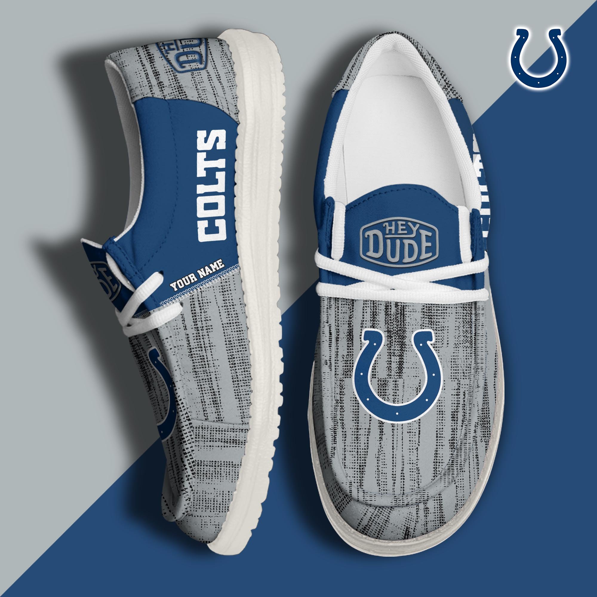 Indianapolis Colts Hey Dude Shoes Personalized Your Name, Sport Hey Dudes For Football Fan, Sport Lovers Gifts 61079