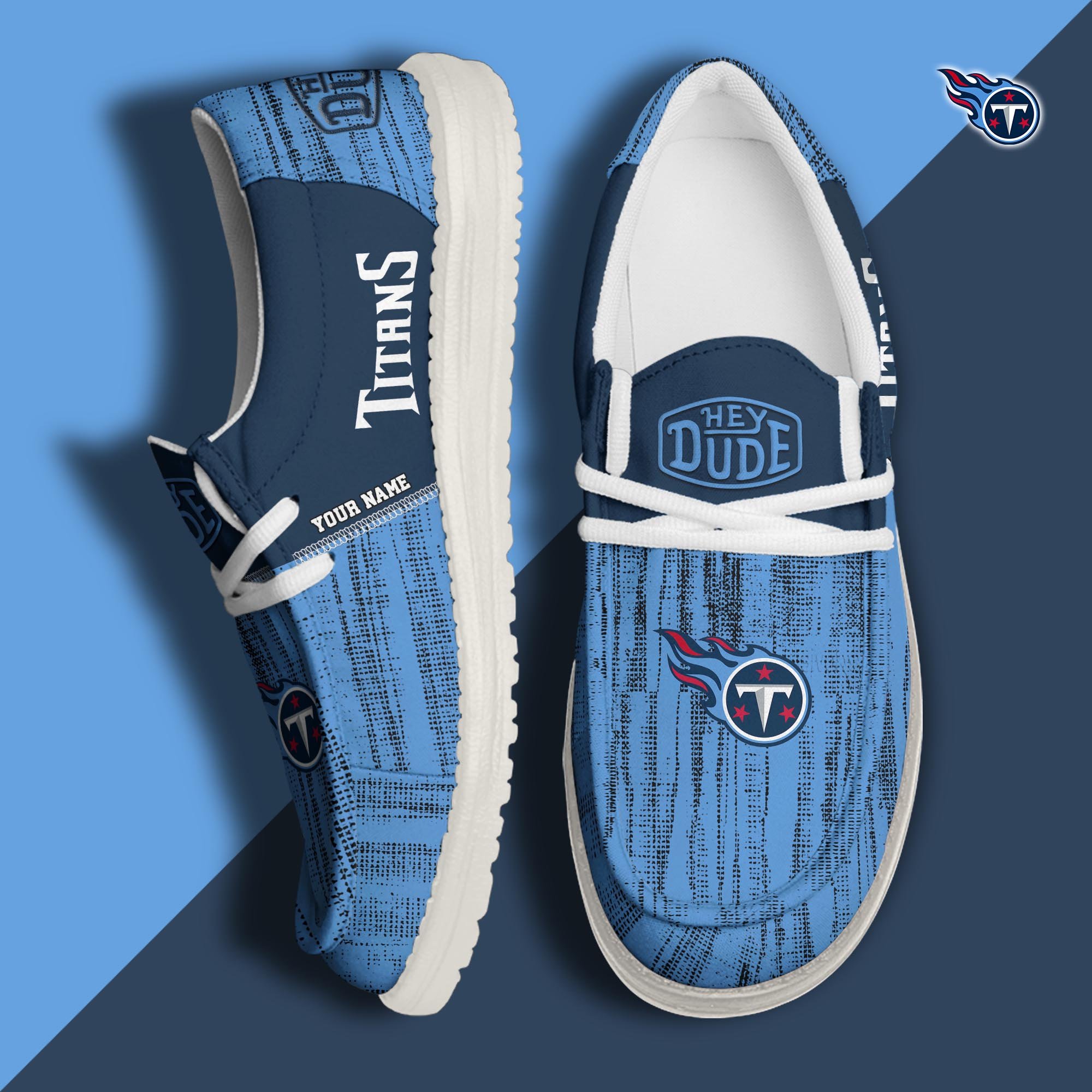 Tennessee Titans Hey Dude Shoes Personalized Your Name, Sport Hey Dudes For Football Fan, Sport Lovers Gifts 61079