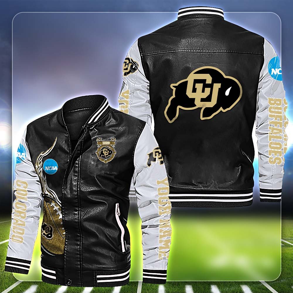 Colorado Buffaloes Leather Jacket 2024 Version Customized Your Name, Football Team Jackets, Football Gift For Fans ETHY-53554