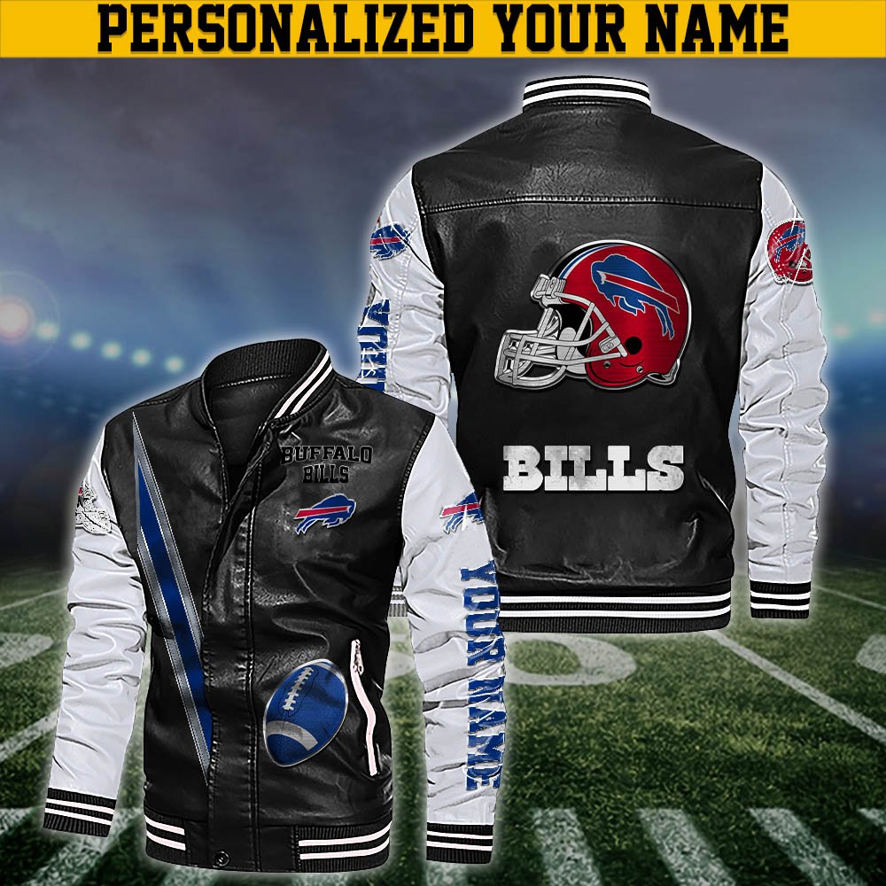 Buffalo Bills Leather Jacket Customized Your Name, Sport Team Jackets, Sport Gift For Fans ETHY-53608