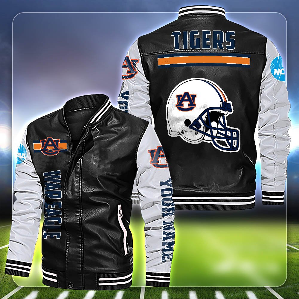 Auburn Tigers Leather Jacket Customized Your Name, Sport Team Jackets For Fans, Sport Gifts ETHY-53612