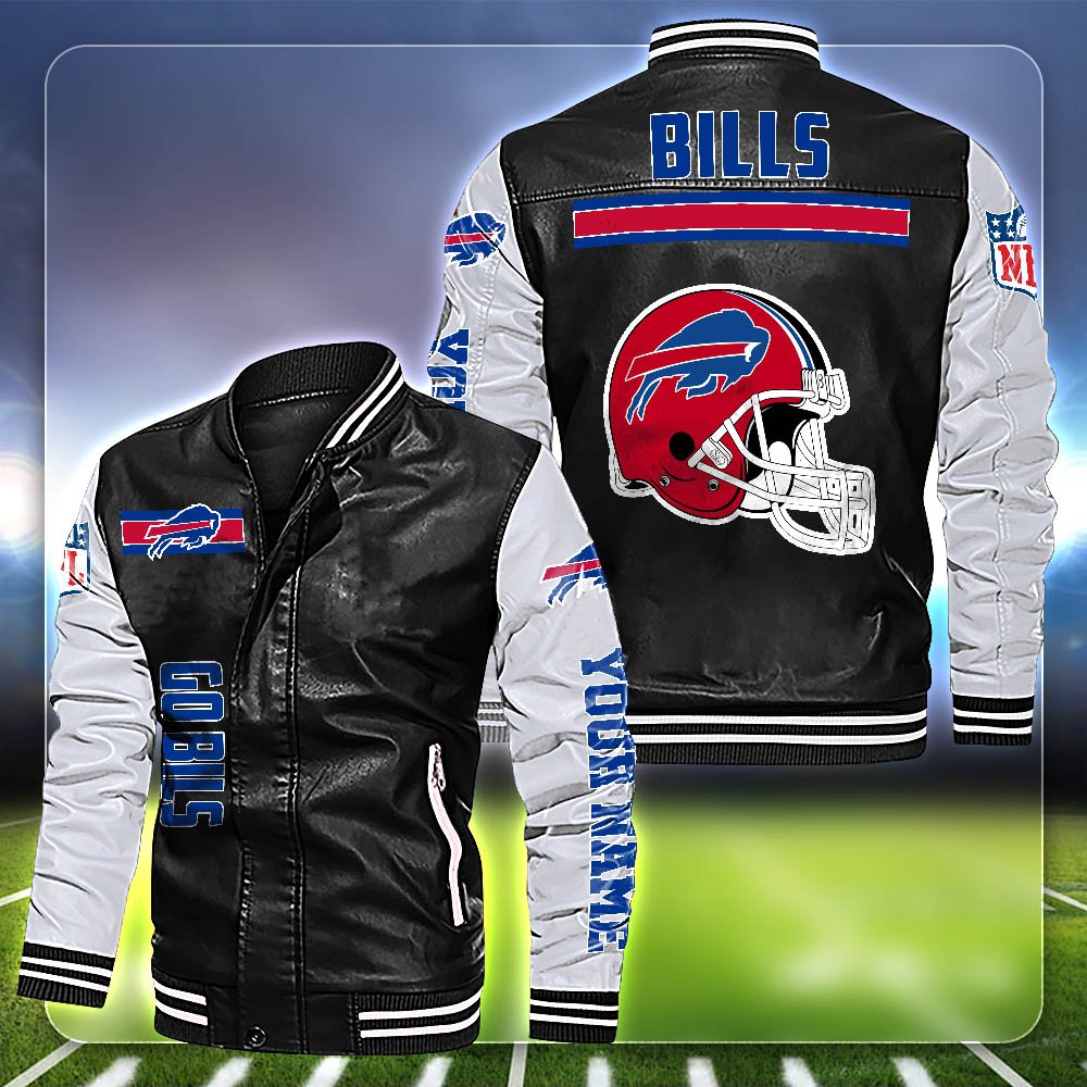 Buffalo Bills Leather Jacket Customized Your Name, Sport Team Jackets For Fans, Sport Gifts ETHY-53612