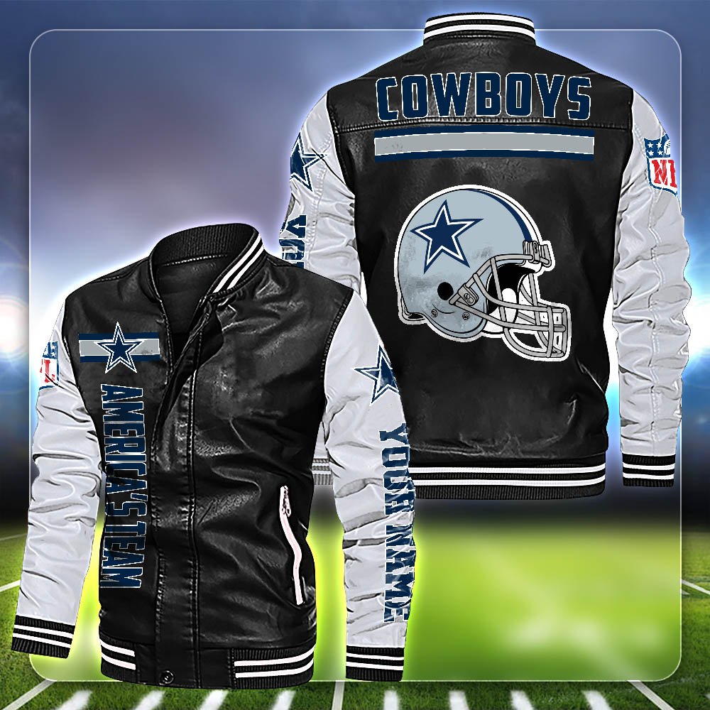 Dallas Cowboys Leather Jacket Customized Your Name, Sport Team Jackets For Fans, Sport Gifts ETHY-53612