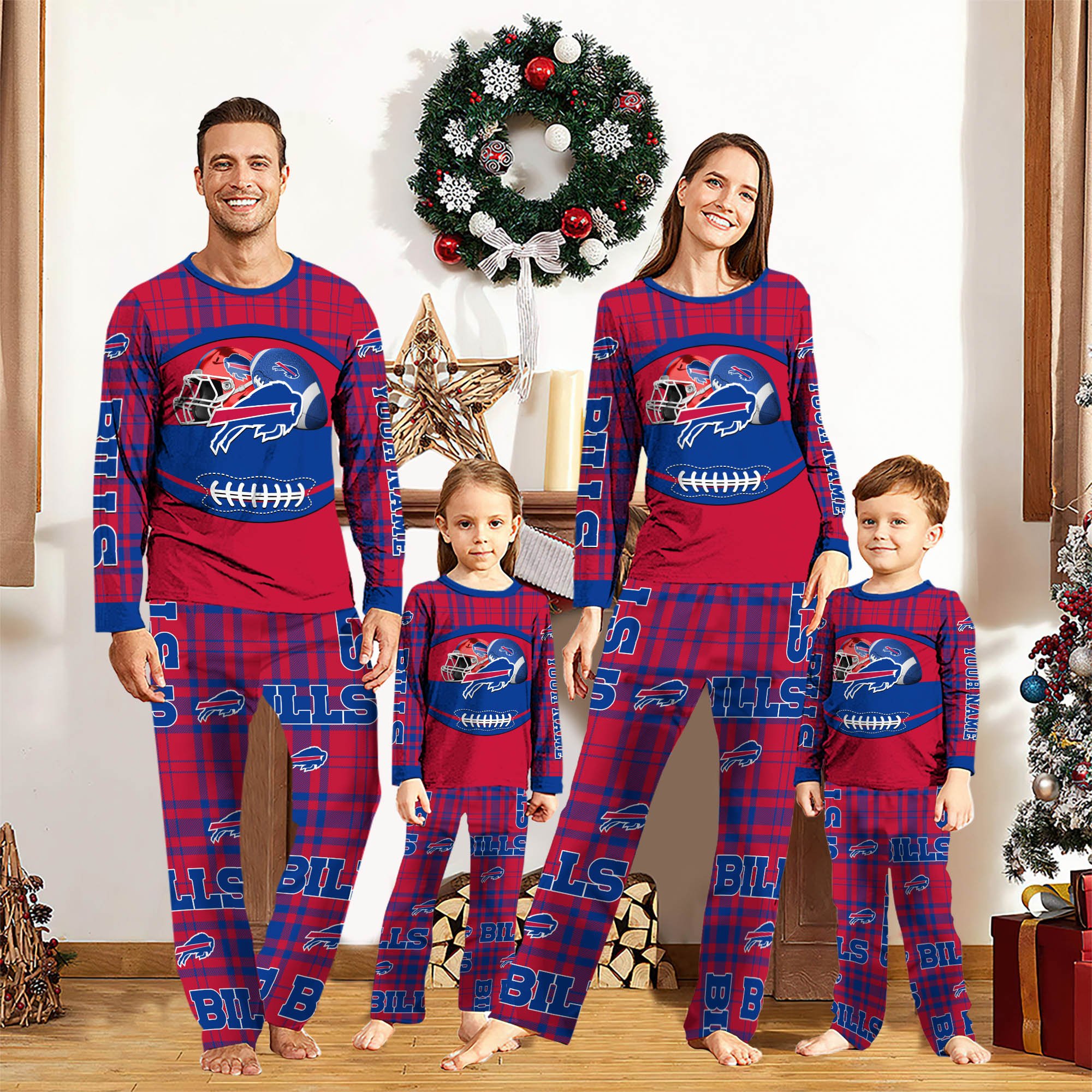 Buffalo Bills Pajamas Custom Your Name, Football Team Pajamas, Gift For Football Lovers ETHY-53150 Pajamas 2024 Version