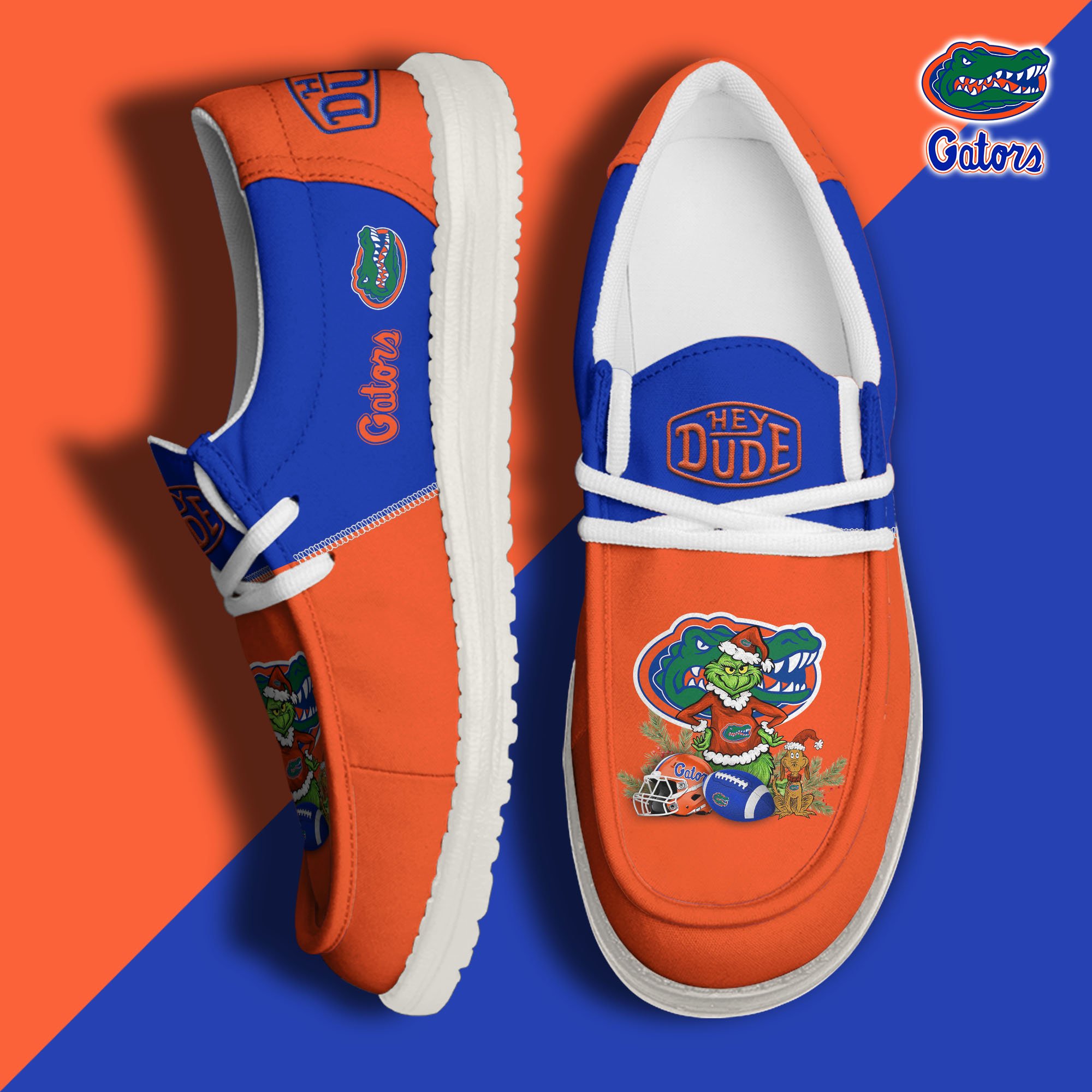 Florida Gators Football Hey Dude Canvas Loafer Shoes Custom Your Name, Sport Shoes For Fan, Fan Gifts EHIVM-61211