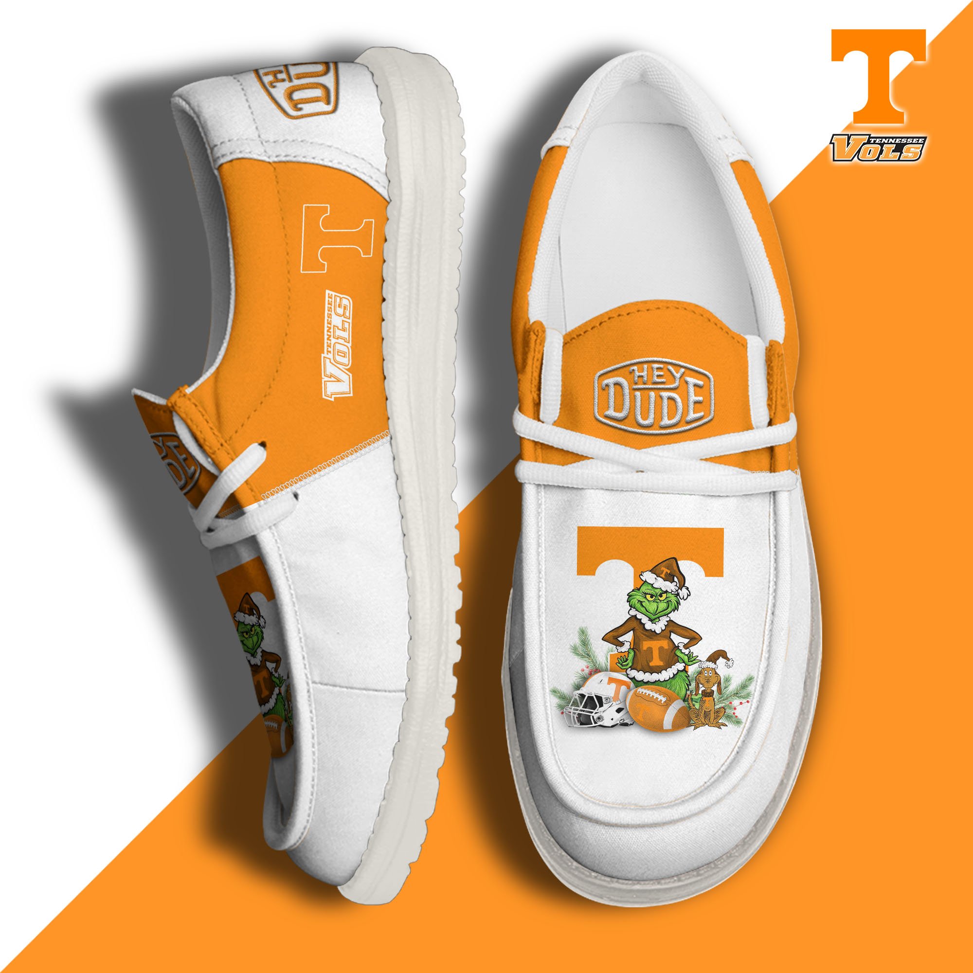 Tennessee Volunteers Football Hey Dude Canvas Loafer Shoes Custom Your Name, Sport Shoes For Fan, Fan Gifts EHIVM-61211