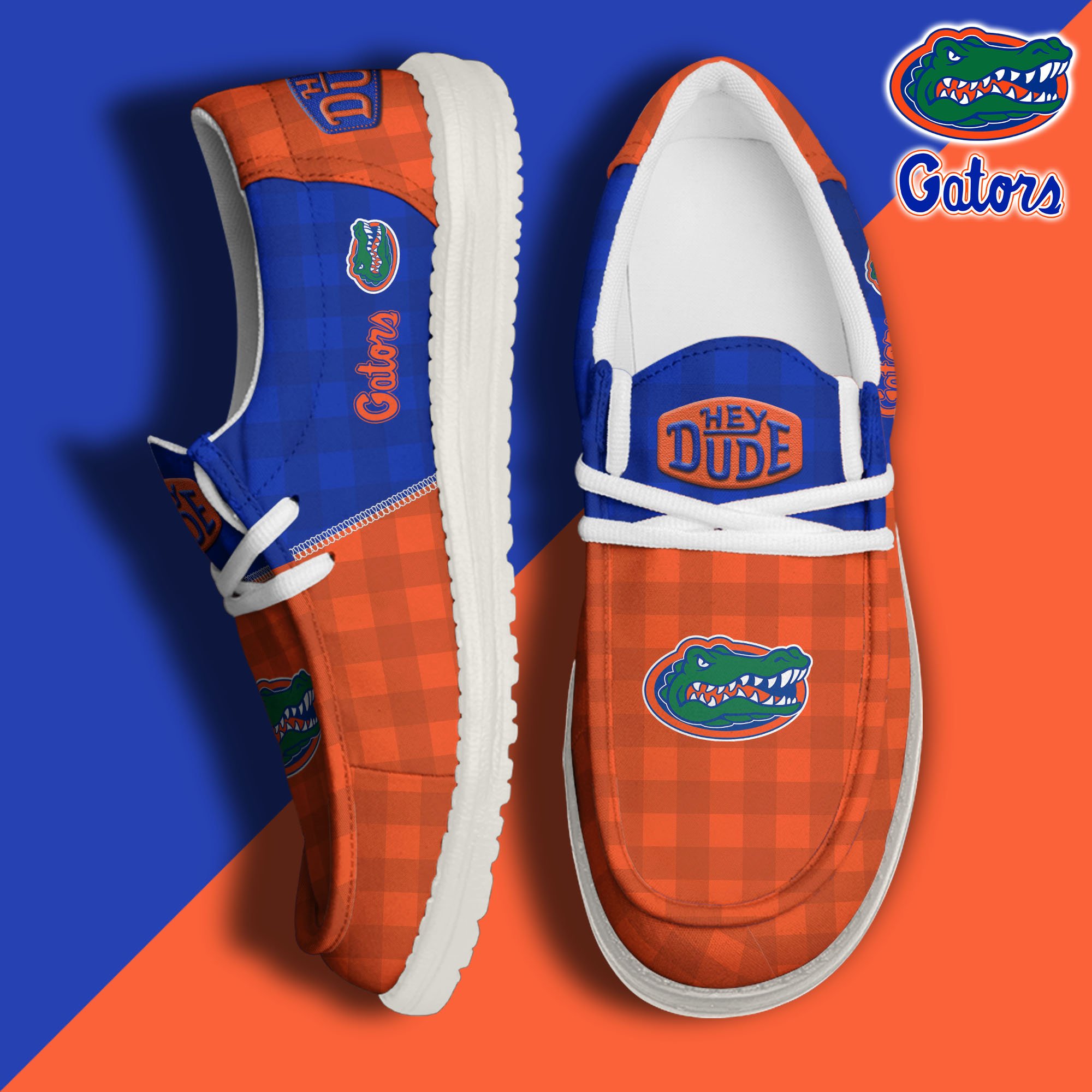 Florida Gators Football Hey Dude Canvas Loafer Shoes Custom Your Name, Sport Shoes For Fan, Fan Gifts EHIVM-61236