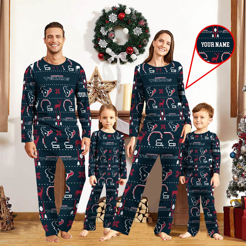 Houston Texans Sport Pajamas Custom Your Name, Sport Pajamas, Gifts For Fan ETHY-44291