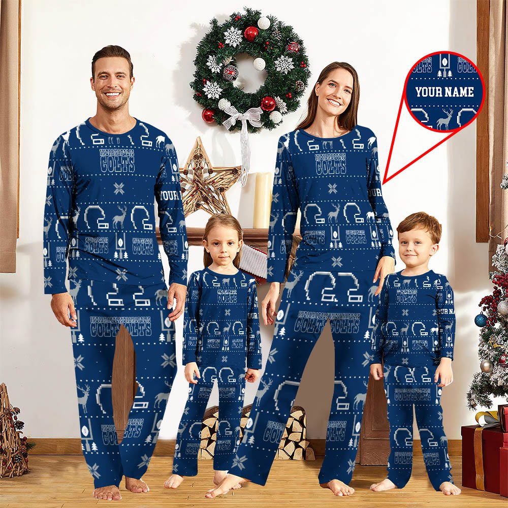 Indianapolis Colts Sport Pajamas Custom Your Name, Sport Pajamas, Gifts For Fan ETHY-44291