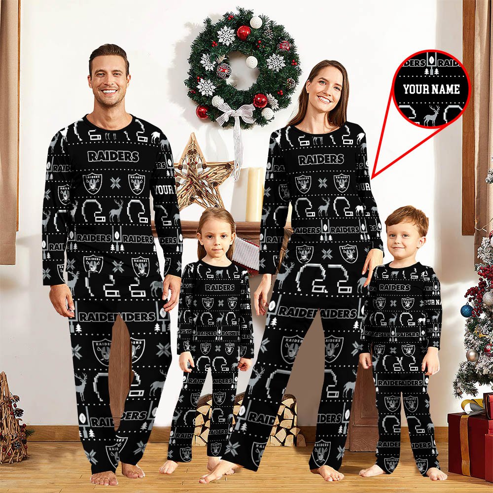 Las Vegas Raiders Sport Pajamas Custom Your Name, Sport Pajamas, Gifts For Fan ETHY-44291