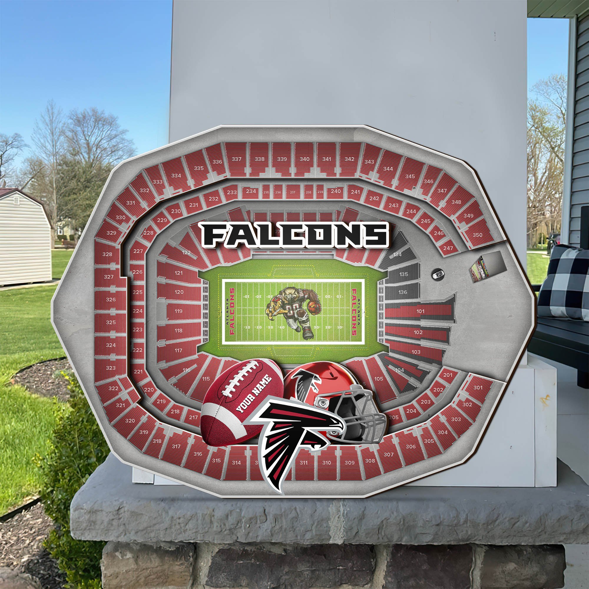 Atlanta Falcons 2 Layers Woodsign Custom Your Name, Sport  Woodsign, Football Fan Gifts, Home Decor EHIVM-58671