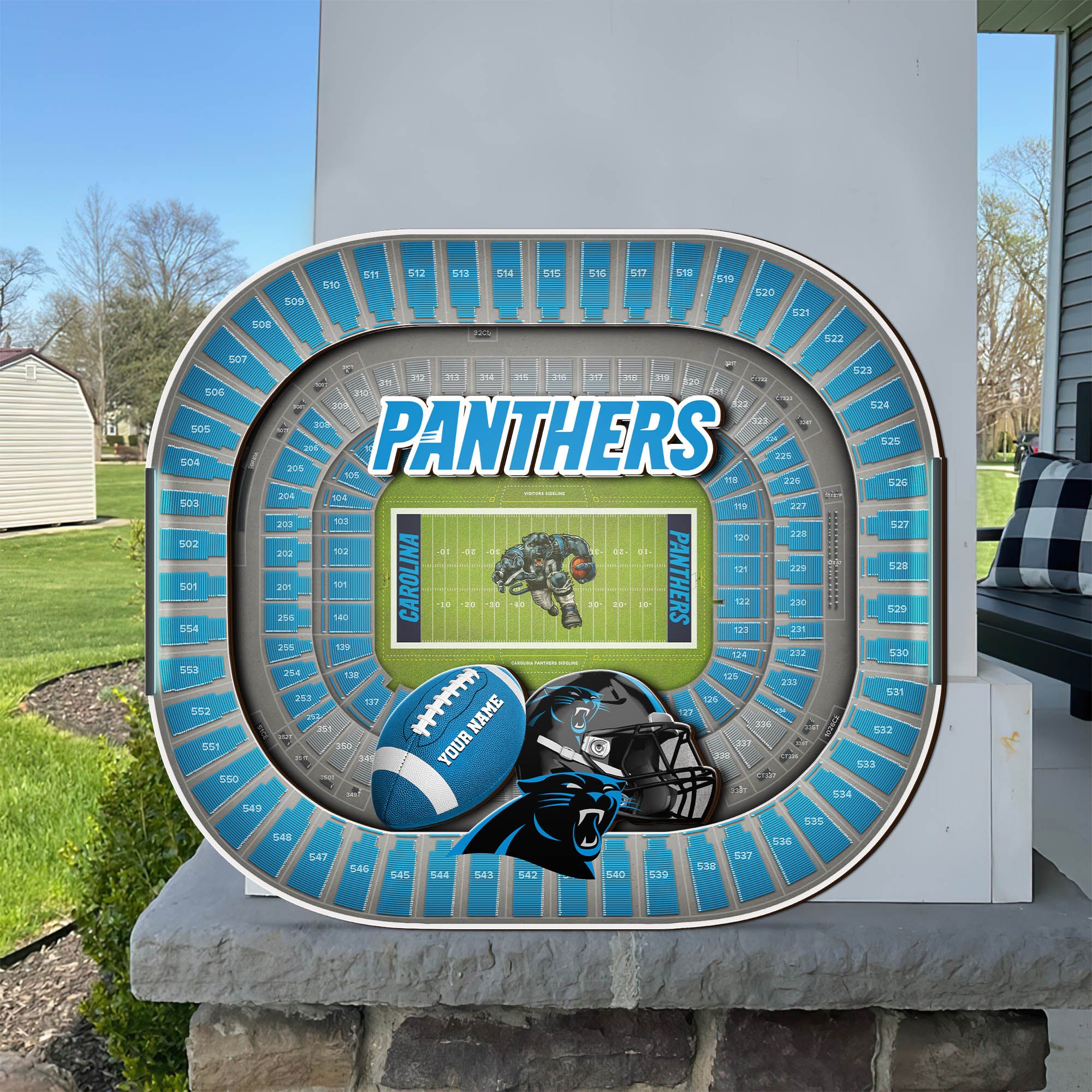 Carolina Panthers 2 Layers Woodsign Custom Your Name, Sport  Woodsign, Football Fan Gifts, Home Decor EHIVM-58671