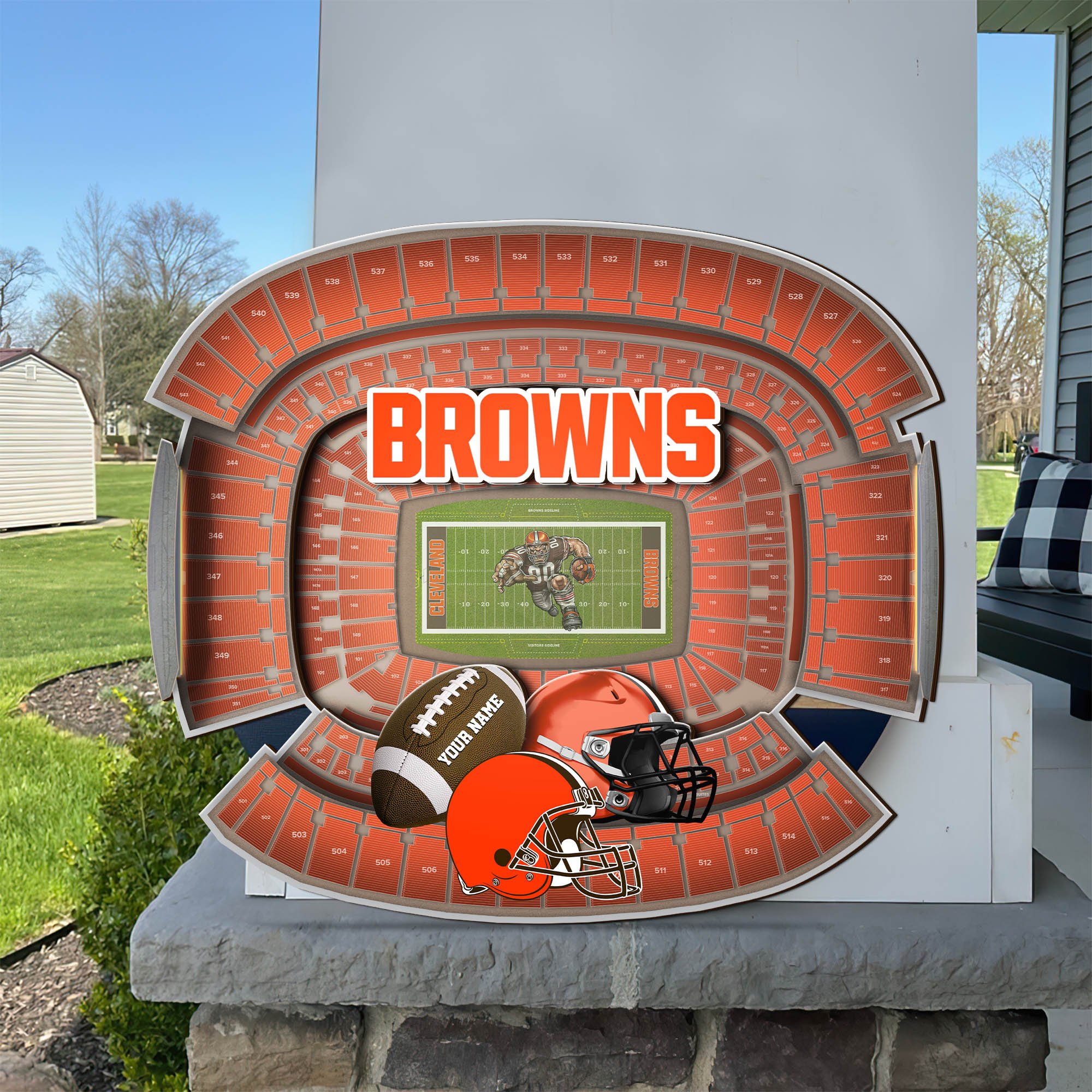 Cleveland Browns 2 Layers Woodsign Custom Your Name, Sport  Woodsign, Football Fan Gifts, Home Decor EHIVM-58671