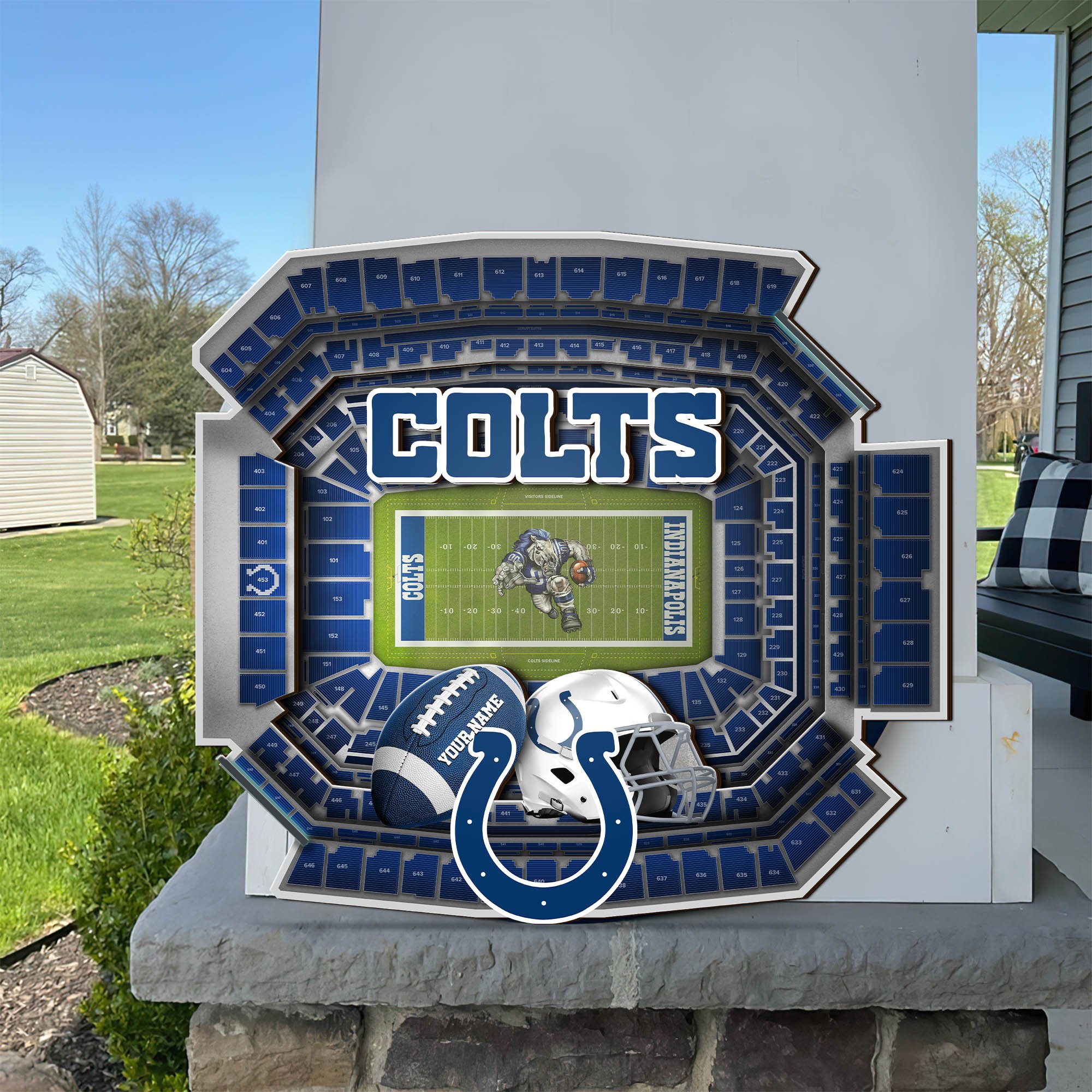 Indianapolis Colts 2 Layers Woodsign Custom Your Name, Sport  Woodsign, Football Fan Gifts, Home Decor EHIVM-58671