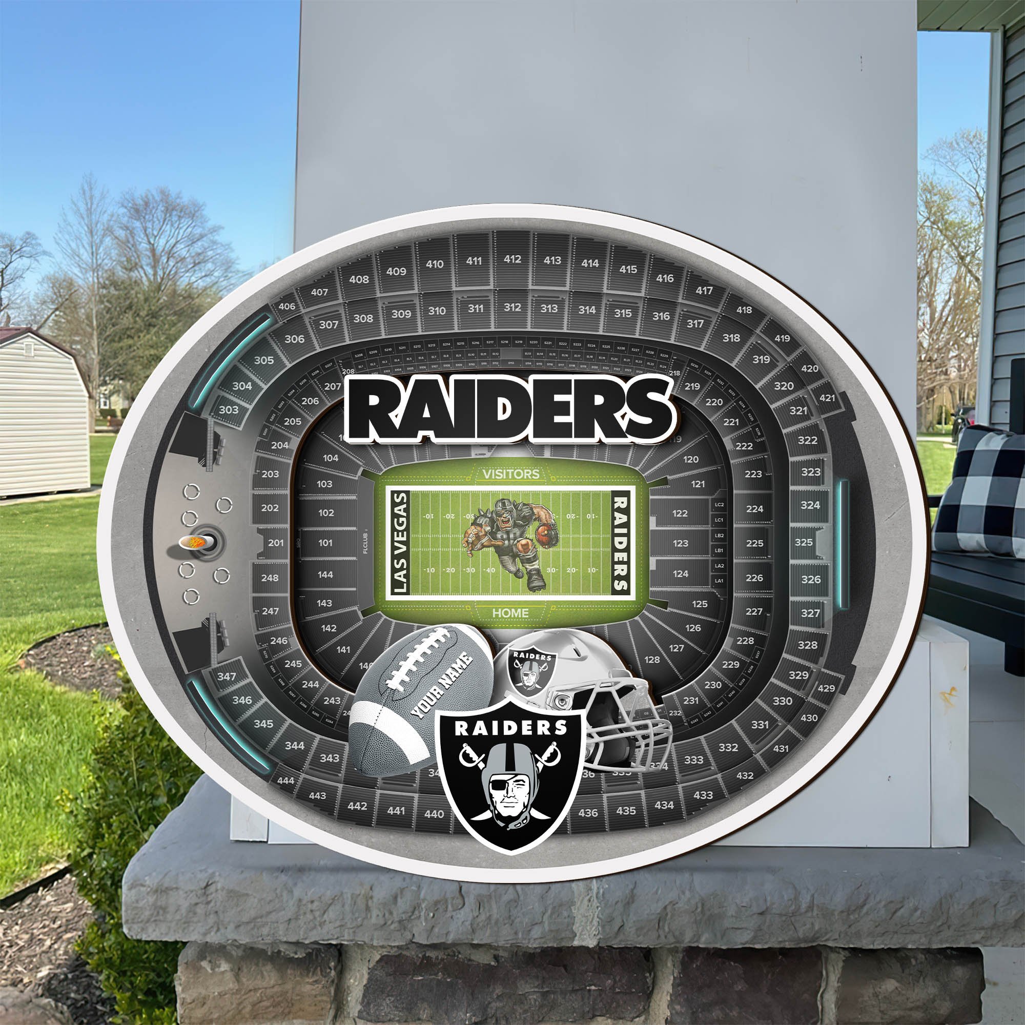 Las Vegas Raiders 2 Layers Woodsign Custom Your Name, Sport  Woodsign, Football Fan Gifts, Home Decor EHIVM-58671