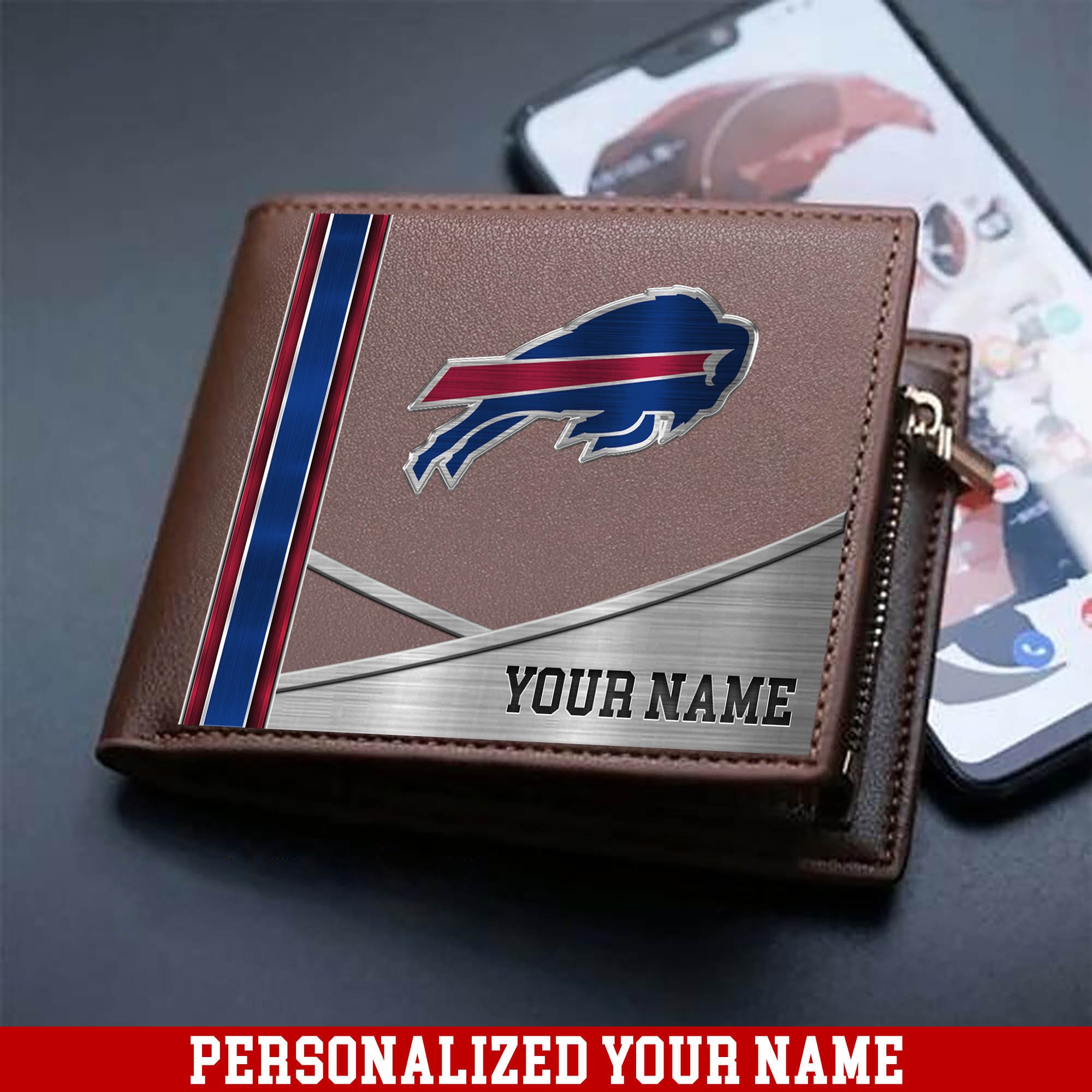 Buffalo Bills Sport Team Customized Your Name, Men Wallet For Sport Lovers, Fan Gifts ETHY-54902