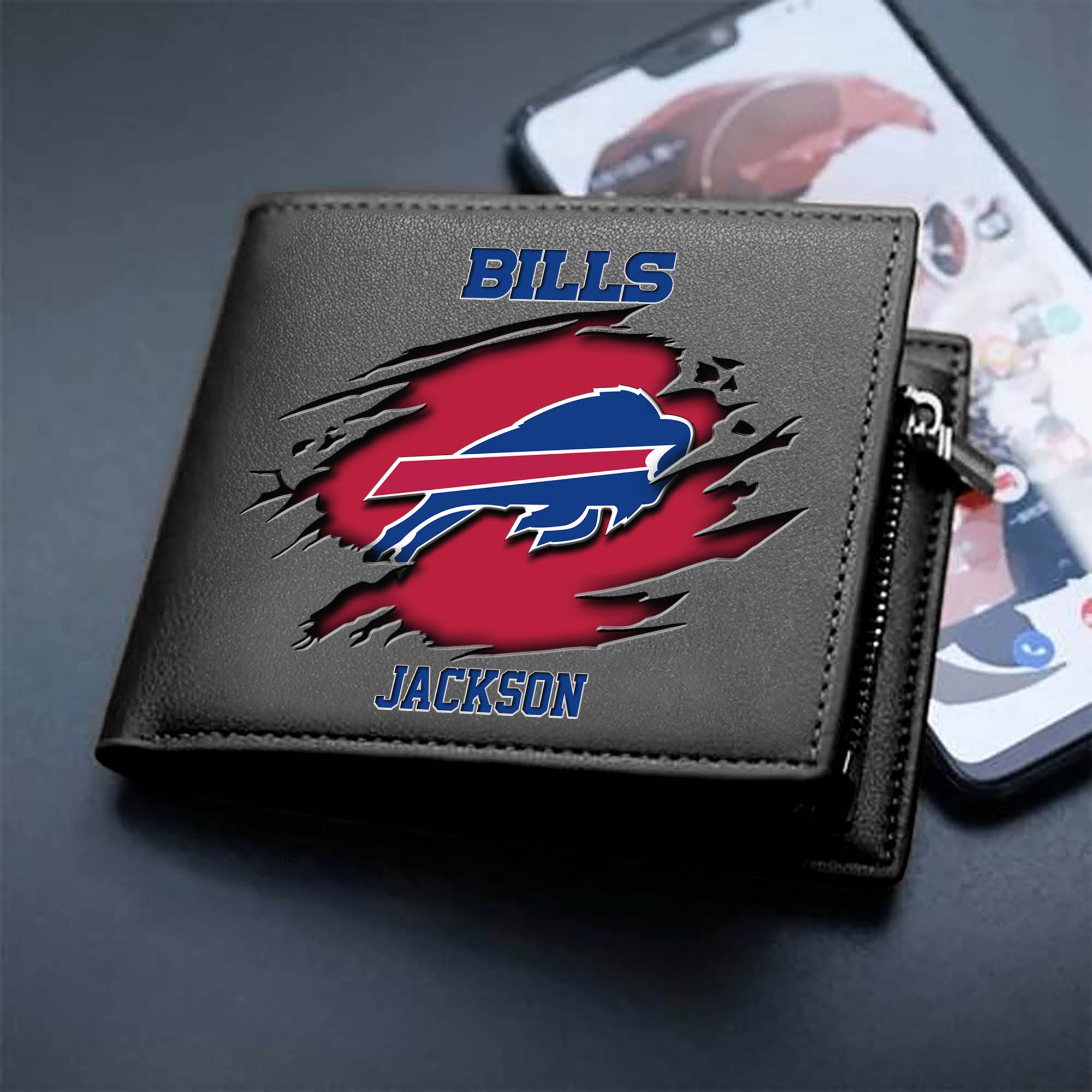 Buffalo Bills Men Wallet Personalized Your Name, Sport Wallet For Fans, Gifts For Him ETHY-61597