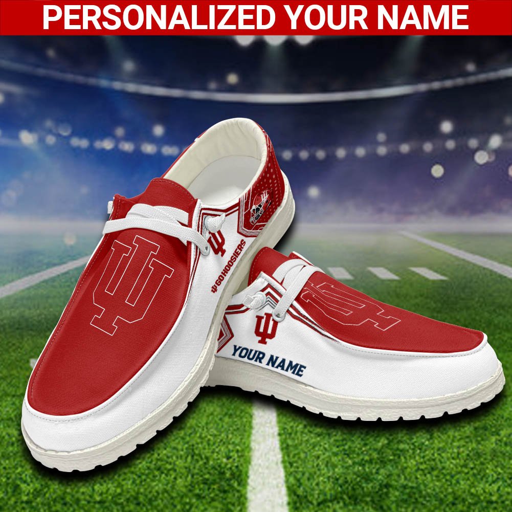 Indiana Hoosiers Sport HD Shoes Custom Your Name, White HDs For Sport Fans, Sport Lover Gifts ETHY-52461 HD Shoes 2024 Version