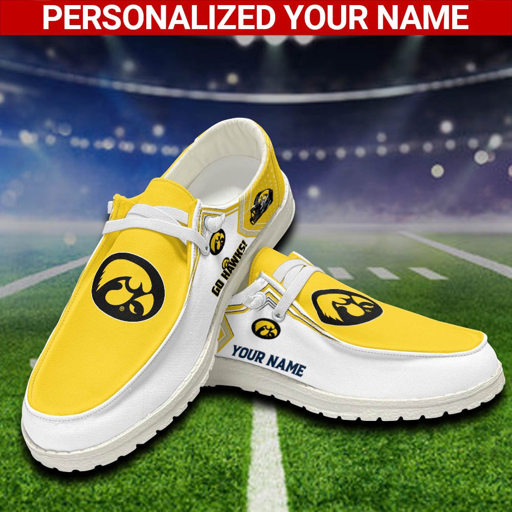 Iowa Hawkeyes Sport HD Shoes Custom Your Name, White HDs For Sport Fans, Sport Lover Gifts ETHY-52461 HD Shoes 2024 Version