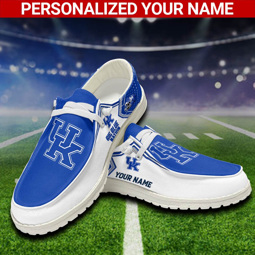 Kentucky Wildcats Sport HD Shoes Custom Your Name, White HDs For Sport Fans, Sport Lover Gifts ETHY-52461 HD Shoes 2024 Version