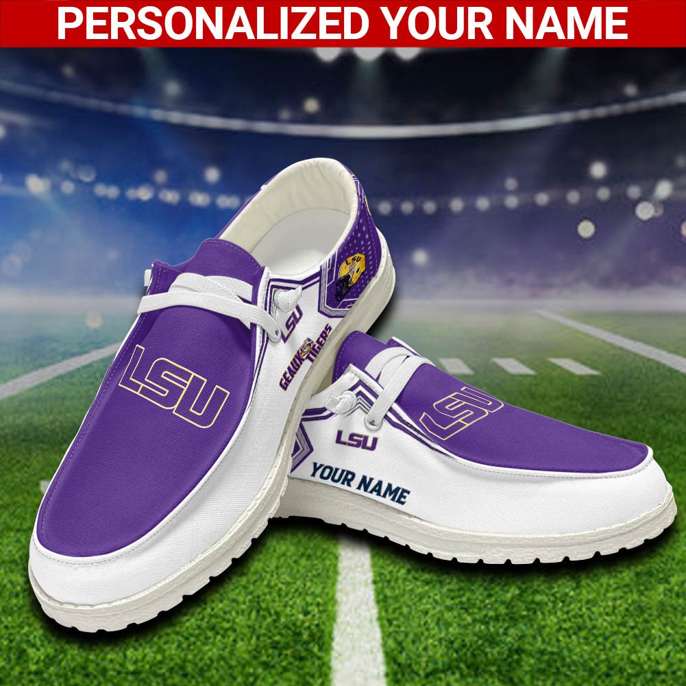 LSU TIGERS Sport HD Shoes Custom Your Name, White HDs For Sport Fans, Sport Lover Gifts ETHY-52461 HD Shoes 2024 Version