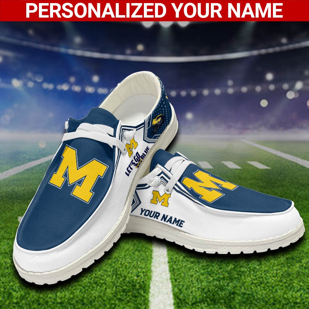 Michigan Wolverines Sport HD Shoes Custom Your Name, White HDs For Sport Fans, Sport Lover Gifts ETHY-52461 HD Shoes 2024 Version