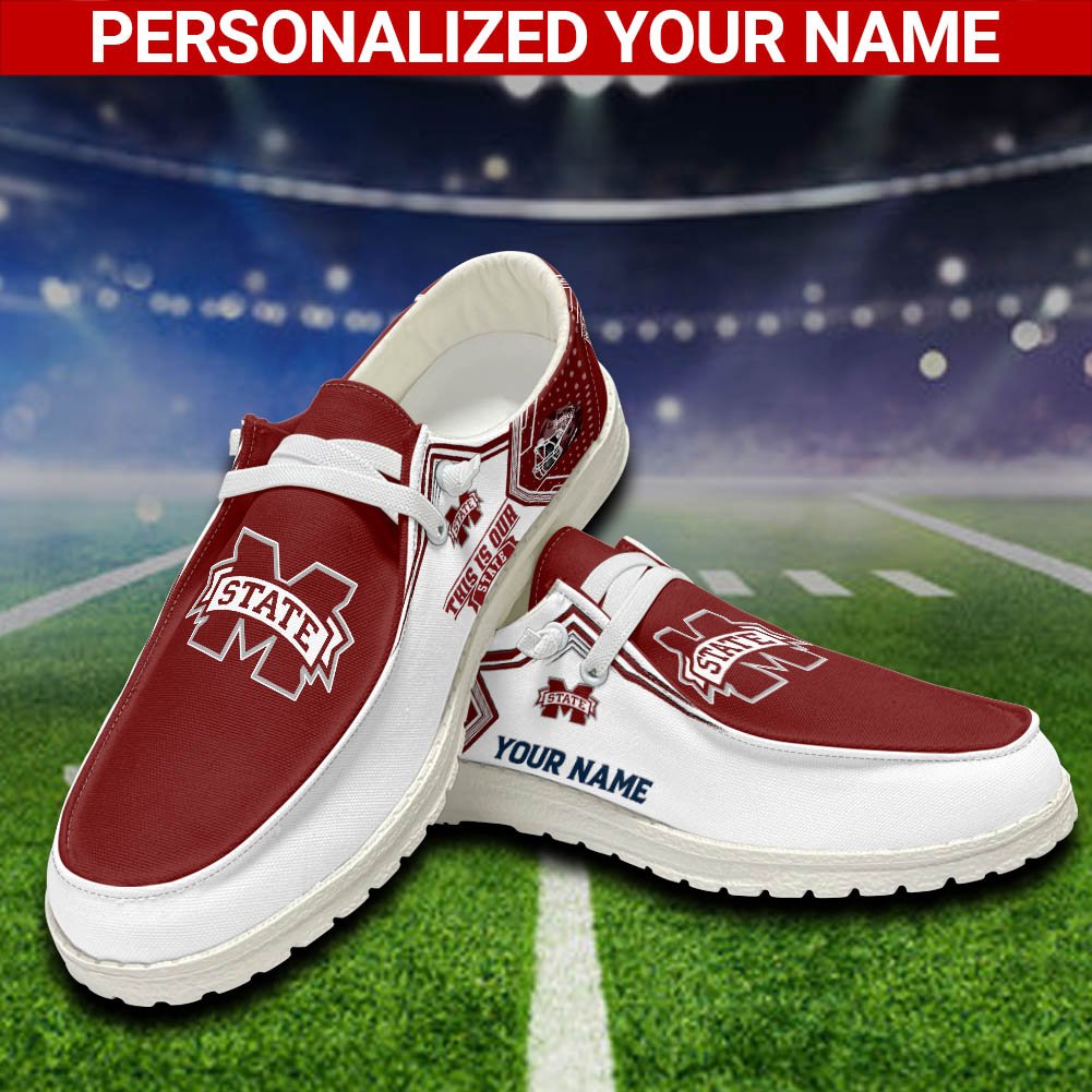 Mississippi State Bulldogs Sport HD Shoes Custom Your Name, White HDs For Sport Fans, Sport Lover Gifts ETHY-52461 HD Shoes 2024 Version