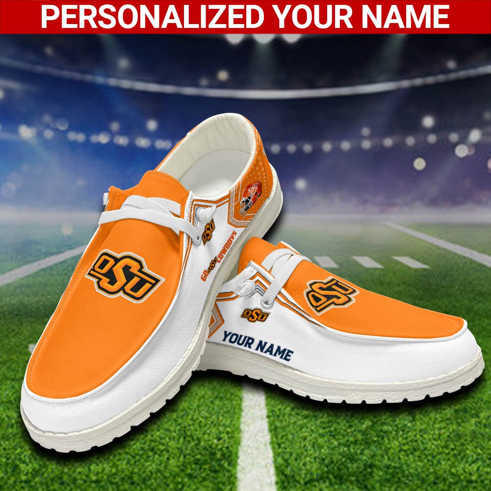 Oklahoma State Cowboys Sport HD Shoes Custom Your Name, White HDs For Sport Fans, Sport Lover Gifts ETHY-52461 HD Shoes 2024 Version