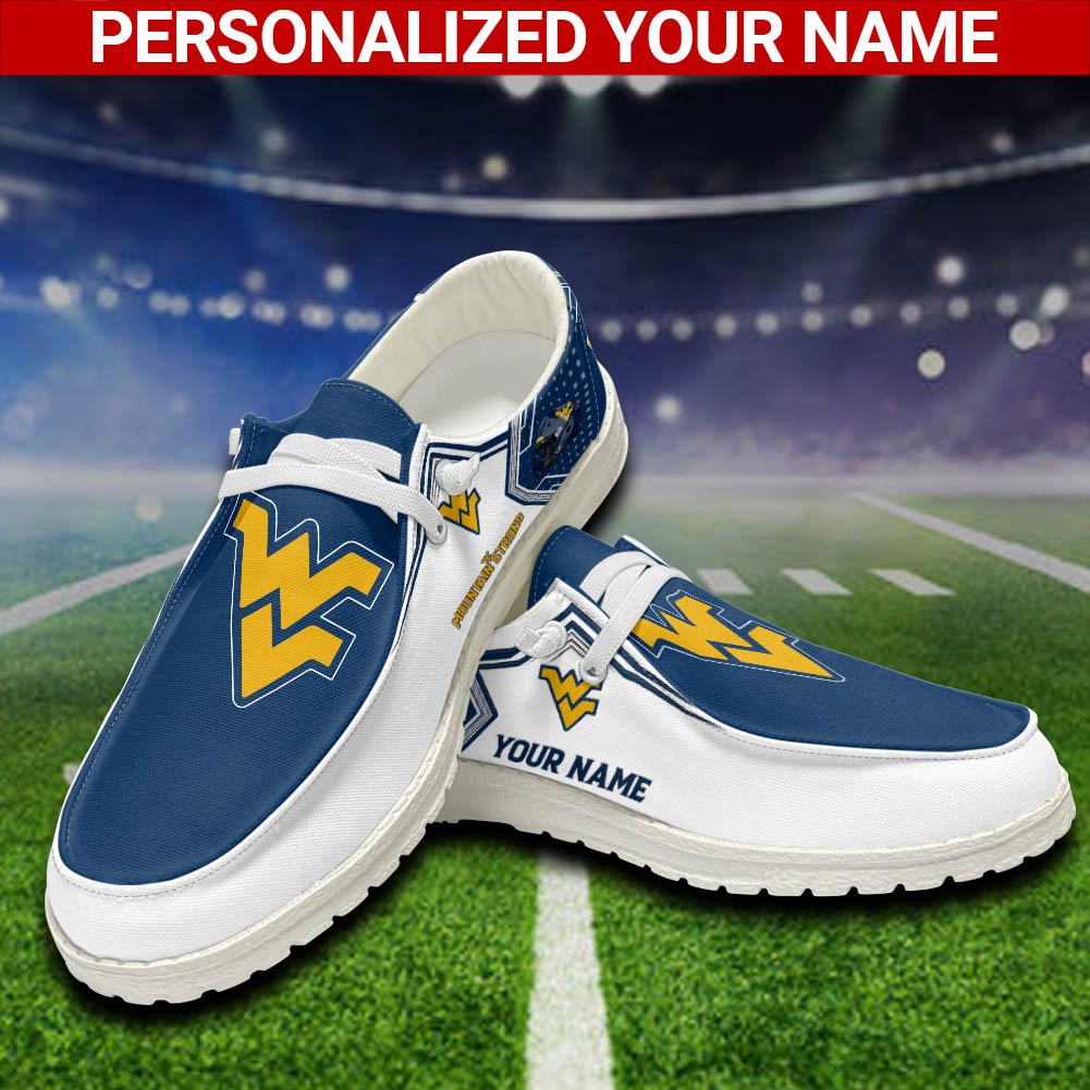 West Virginia Mountaineers Sport HD Shoes Custom Your Name, White HDs For Sport Fans, Sport Lover Gifts ETHY-52461 HD Shoes 2024 Version