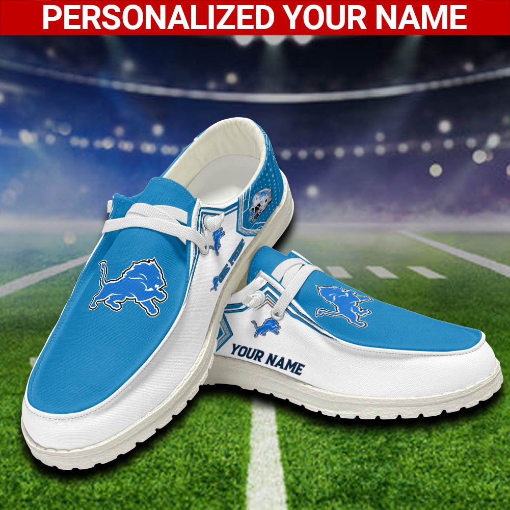 Detroit Lions Sport HD Shoes Custom Your Name, White HDs For Sport Fans, Sport Lover Gifts ETHY-52461 HD Shoes 2024 Version