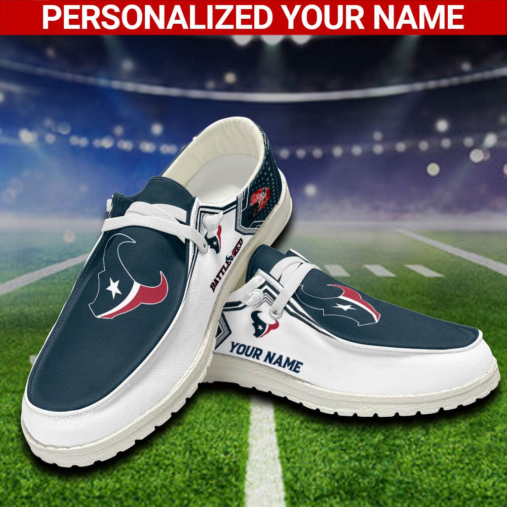 Houston Texans Sport HD Shoes Custom Your Name, White HDs For Sport Fans, Sport Lover Gifts ETHY-52461 HD Shoes 2024 Version