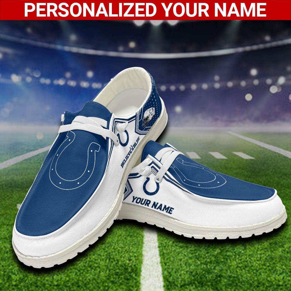 Indianapolis Colts Sport HD Shoes Custom Your Name, White HDs For Sport Fans, Sport Lover Gifts ETHY-52461 HD Shoes 2024 Version