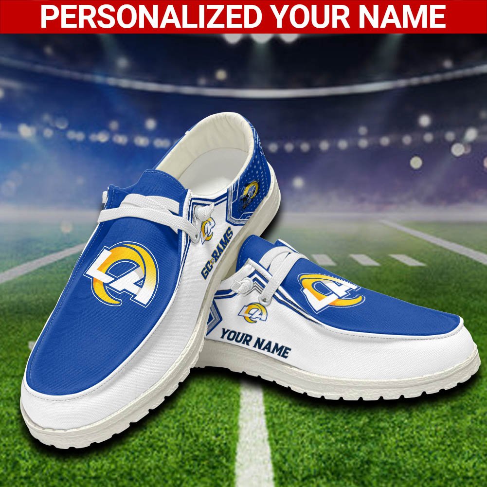 Los Angeles Rams Sport HD Shoes Custom Your Name, White HDs For Sport Fans, Sport Lover Gifts ETHY-52461 HD Shoes 2024 Version