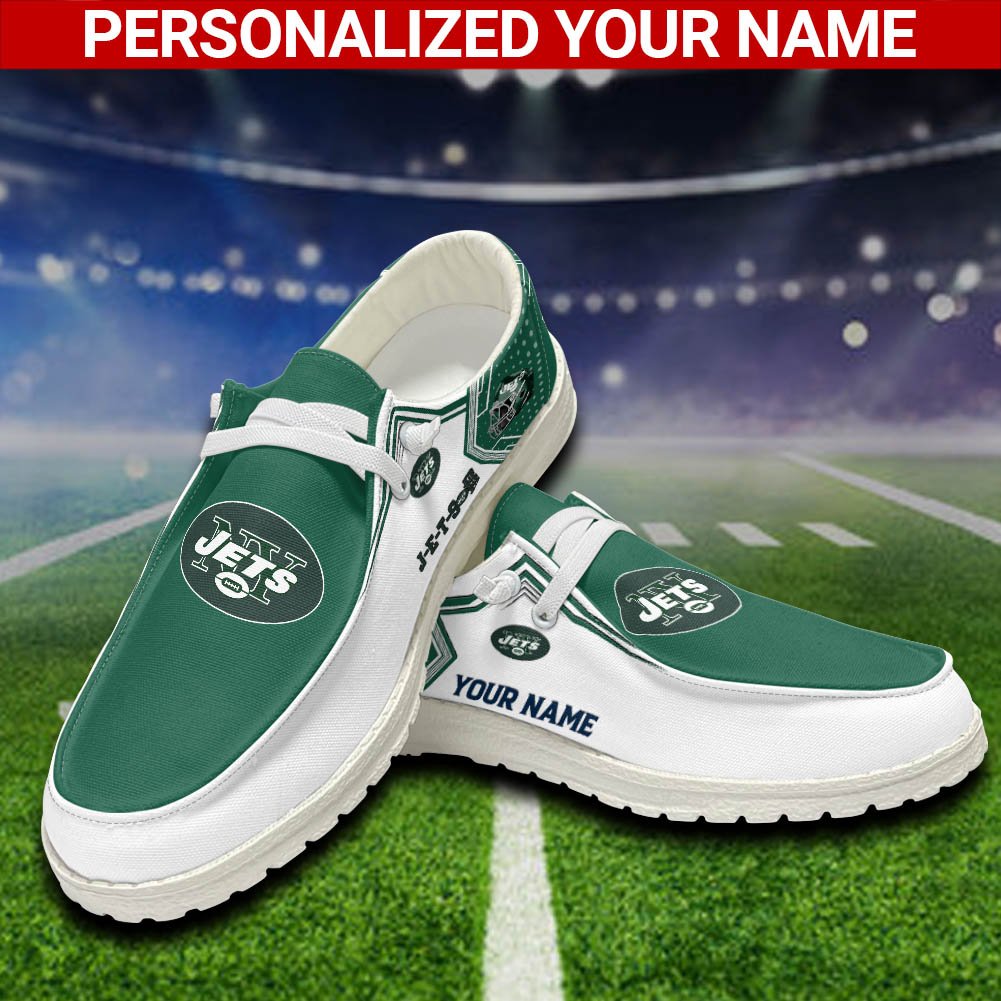 New York Jets Sport HD Shoes Custom Your Name, White HDs For Sport Fans, Sport Lover Gifts ETHY-52461 HD Shoes 2024 Version