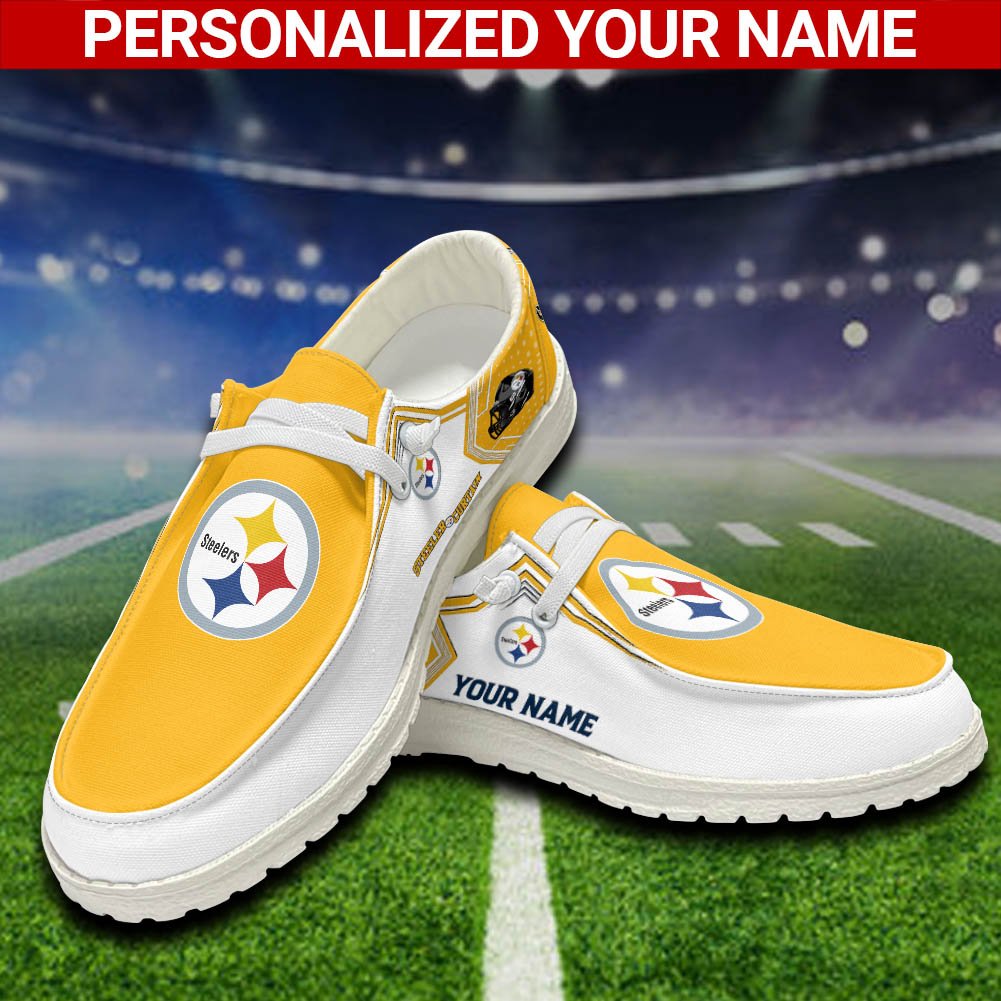 Pittsburgh Steelers Sport HD Shoes Custom Your Name, White HDs For Sport Fans, Sport Lover Gifts ETHY-52461 HD Shoes 2024 Version