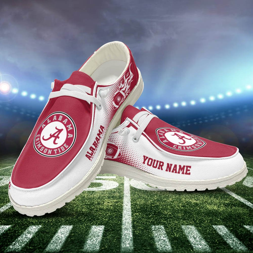 Alabama Crimson Tide HD Shoes Custom Your Name, Sport Team Shoes, Gift For Sport Lovers ETHY-52463 HD Shoes 2024 Version